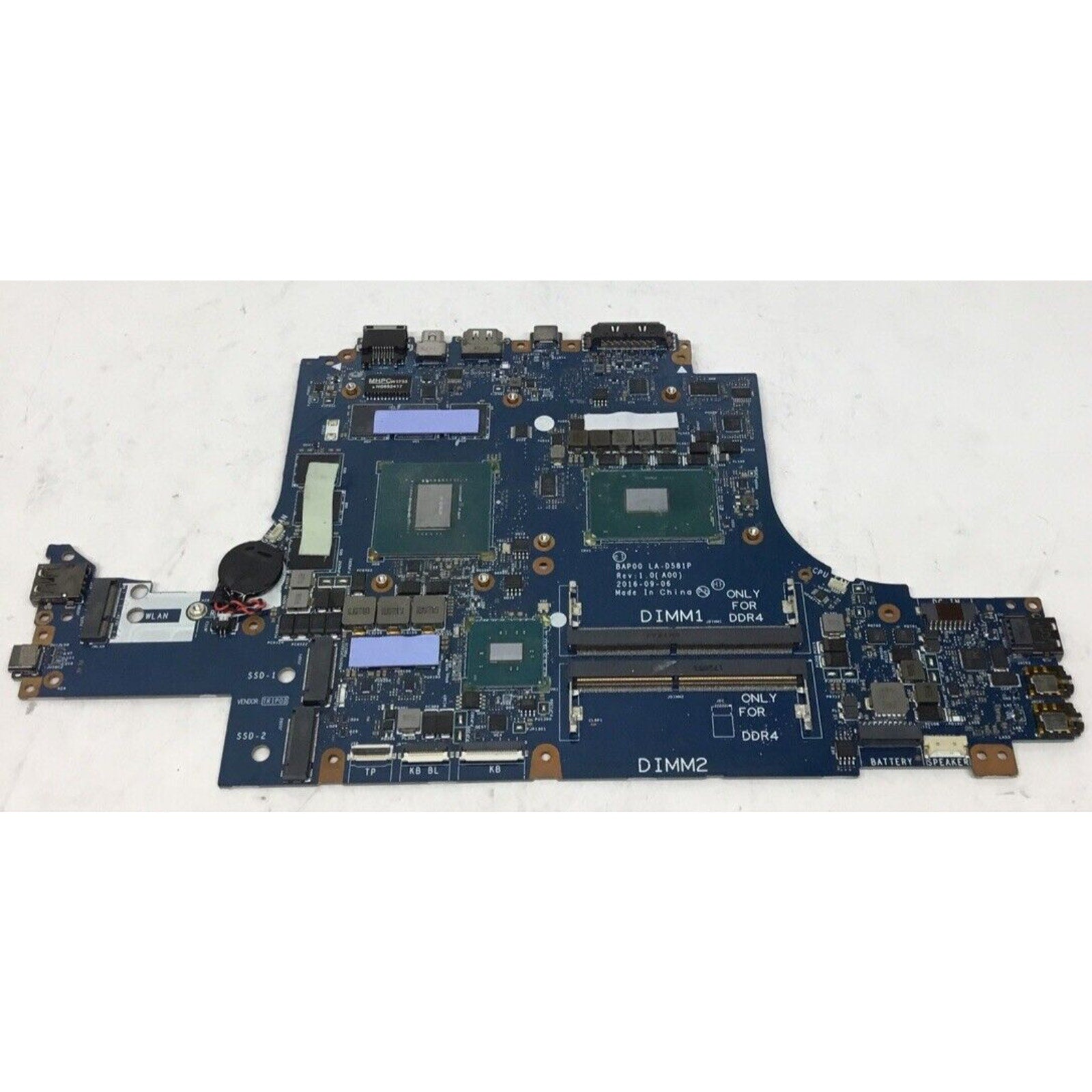 DELL ALIENWARE 15 R3 INTEL CORE I5-6300U GEFORCE GTX1060 6GB MOTHERBOARD KRXJP