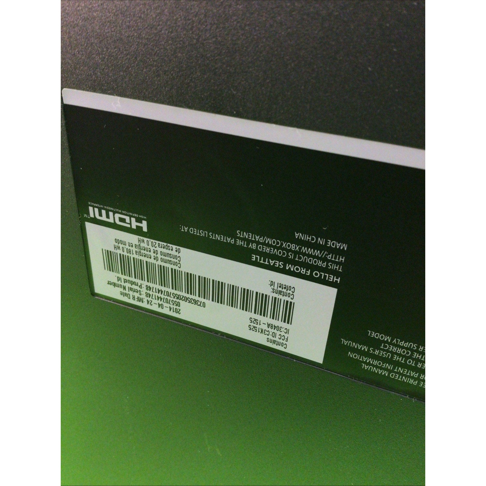 Microsoft Xbox One Original Model 1547 FOR PARTS or REPAIR