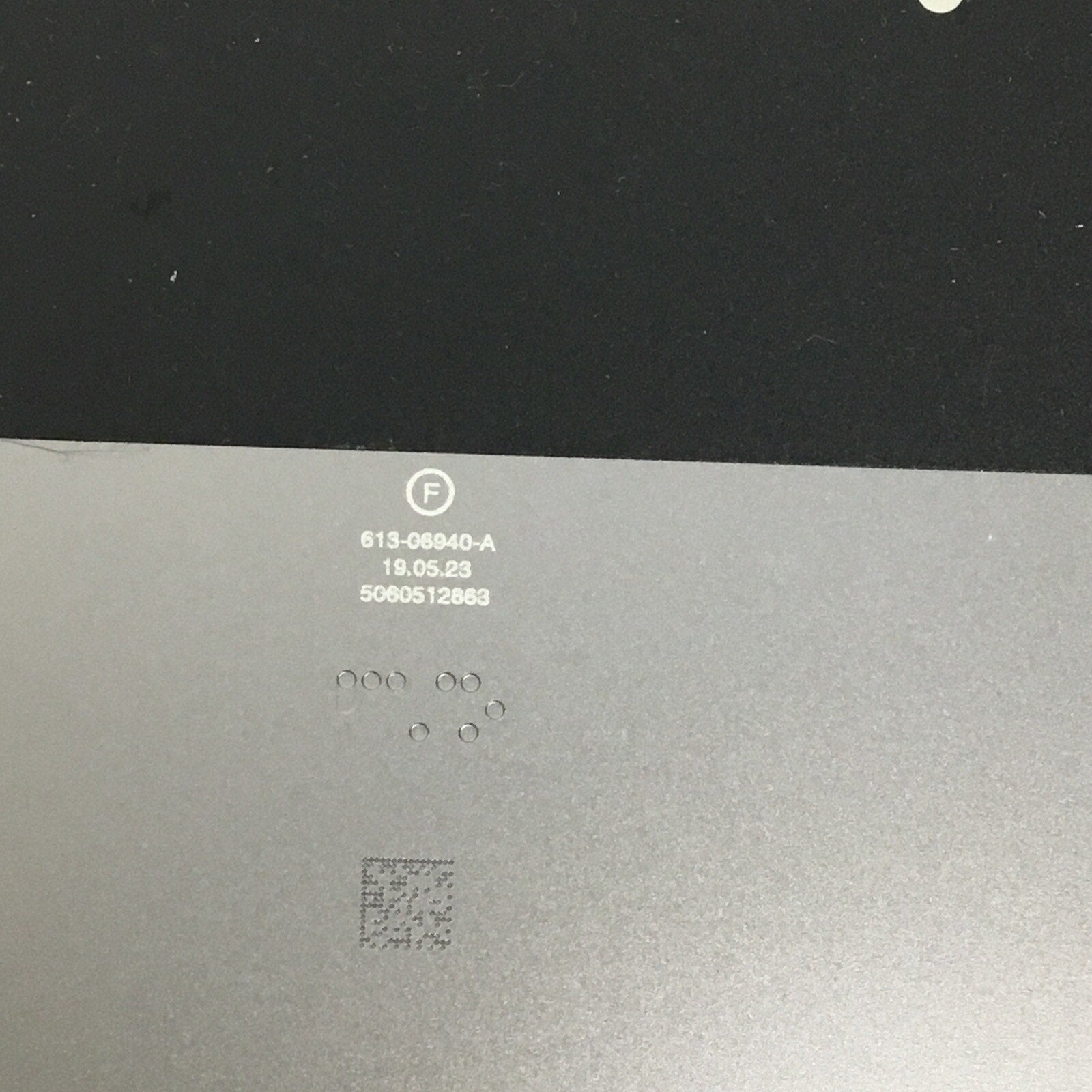 13" MacBook Pro 2018 2019 Space Gray Lower Bottom Case Plate MV962LL/A A1989