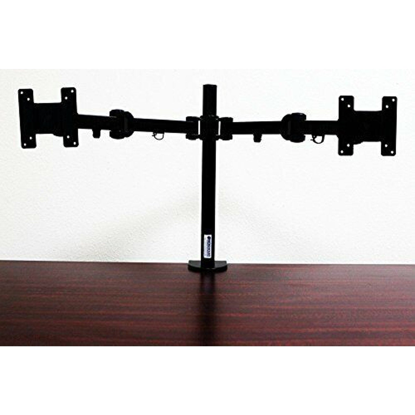 Monmount LCD-194B Dual-Screen Monitor Mount with C-Clamp Desk Mount (Black)
