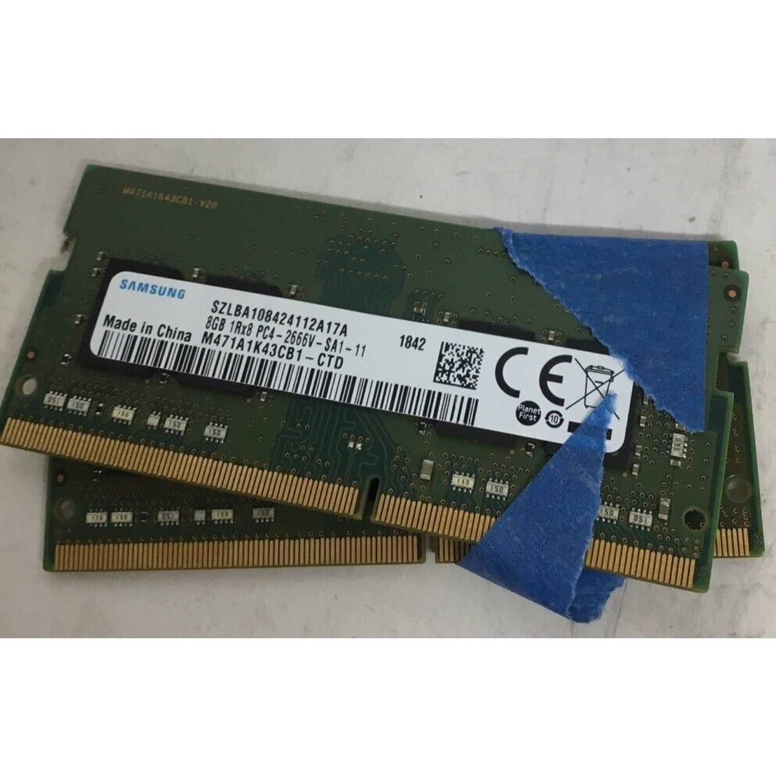 16gb two Samsung DDR4 Laptop RAM 8GB 1Rx8 PC4-2400T (M47A1K43CB1-CRC) aw51622d