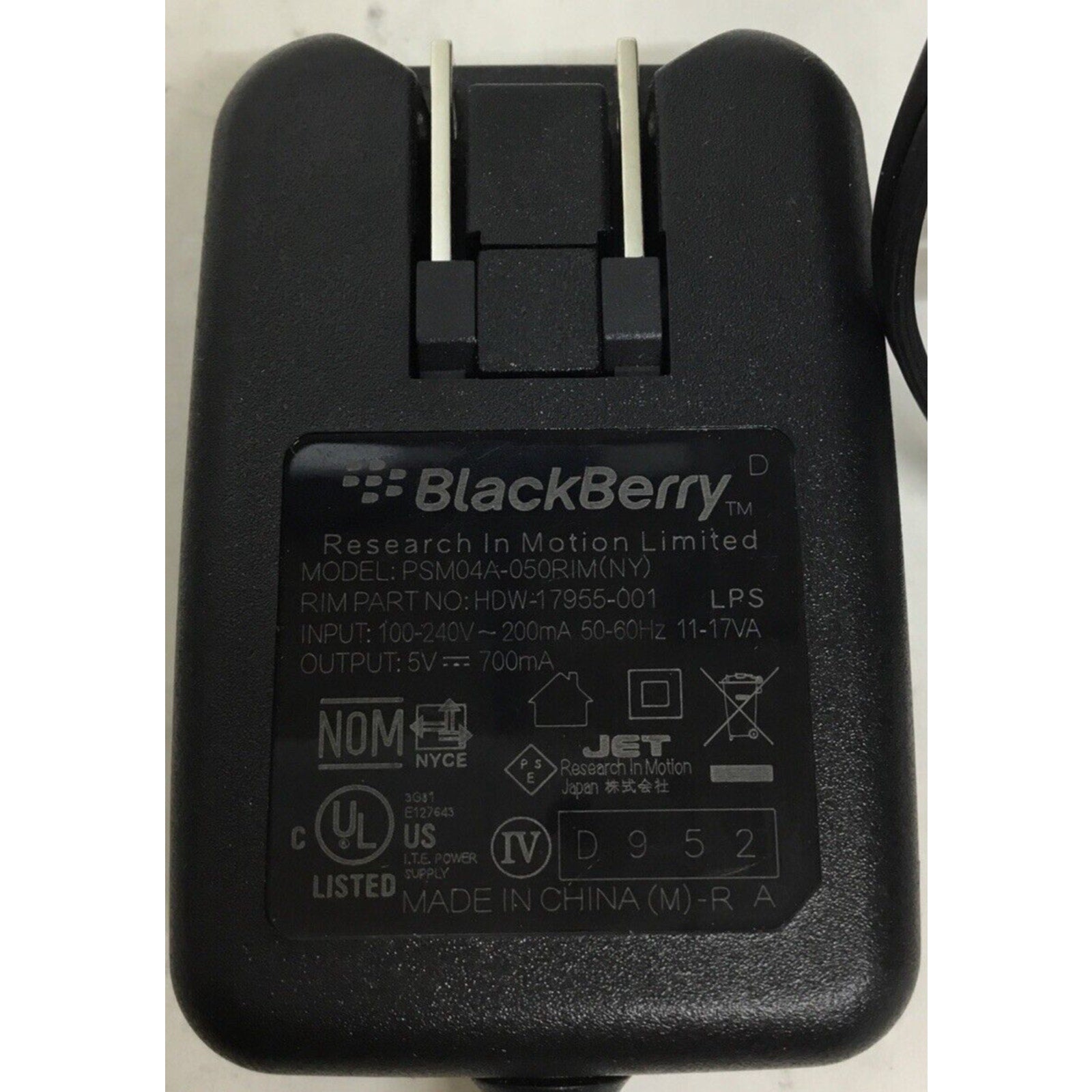 BlackBerry PSM04A-050RIM Power Supply Adapter 5V 1A Micro USB Charger