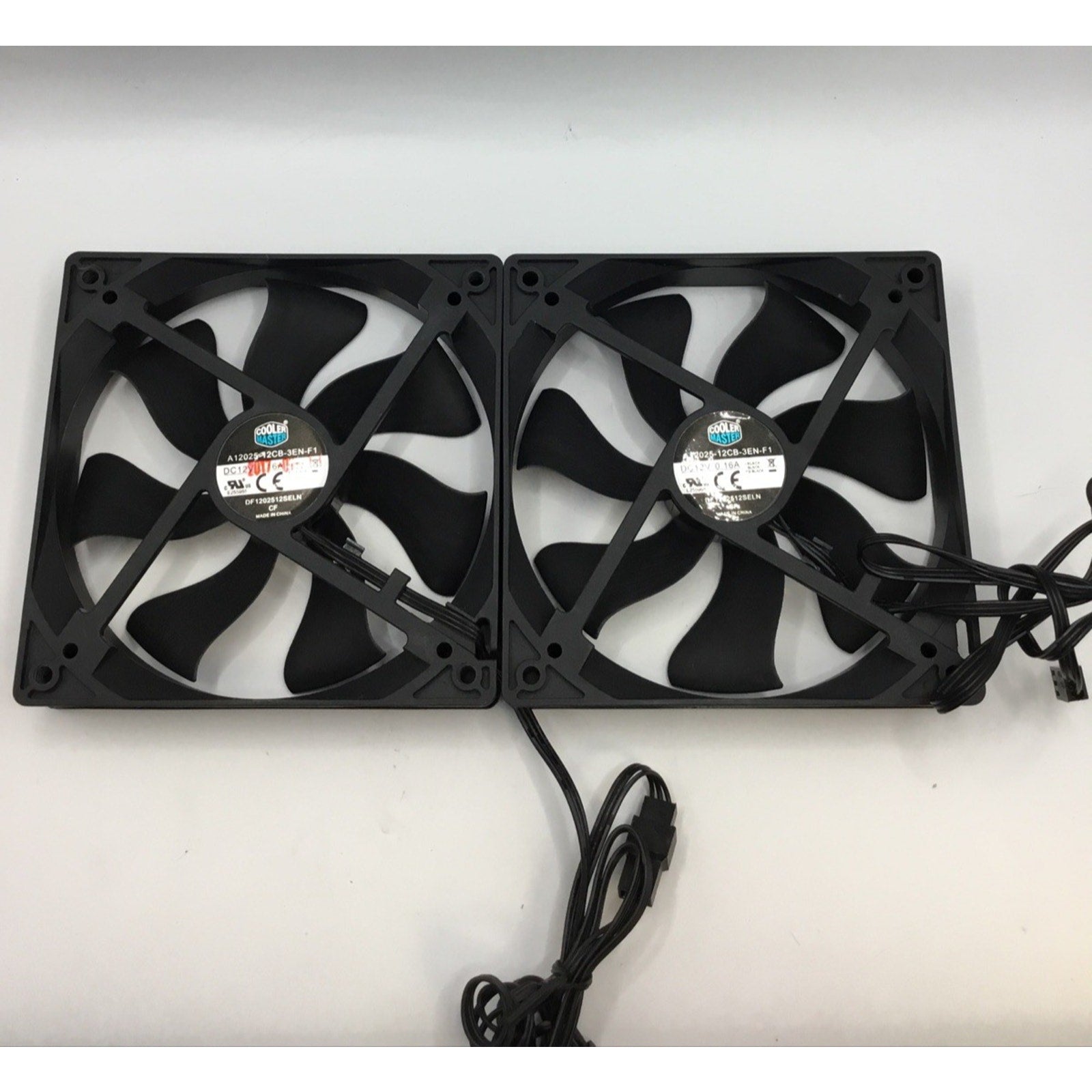 2x A12025-12CB-3BN-F1 DF1202512SELN | Cooler Master Chassis Fan DC12V 0.16A