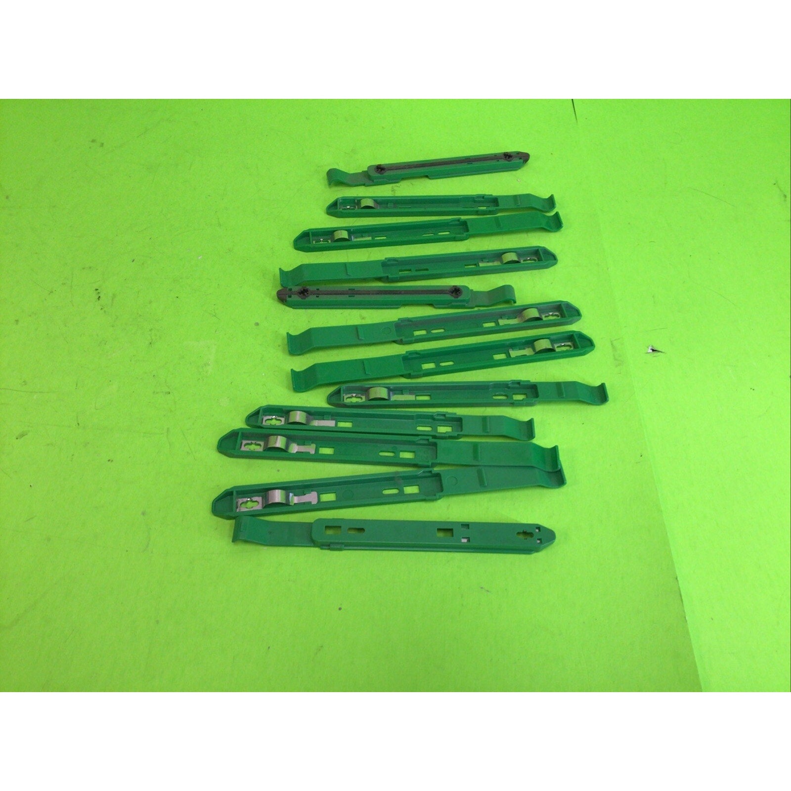 12 OEM CD-ROM/GREEN CADDY RAILS #86DVJ 995EM--DELL GX 240/260/270/150/8200