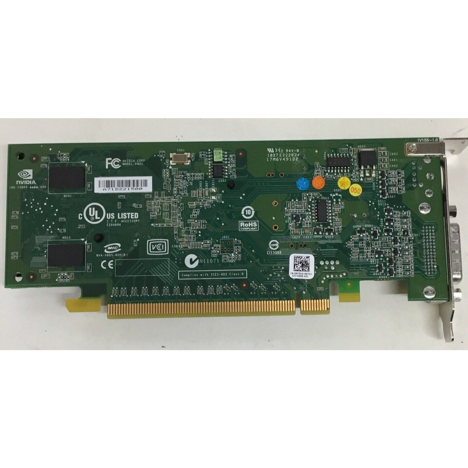 Nvidia N751G PCIe Video Card 9300 256MB CN-0N751G Optiplex 380 P805
