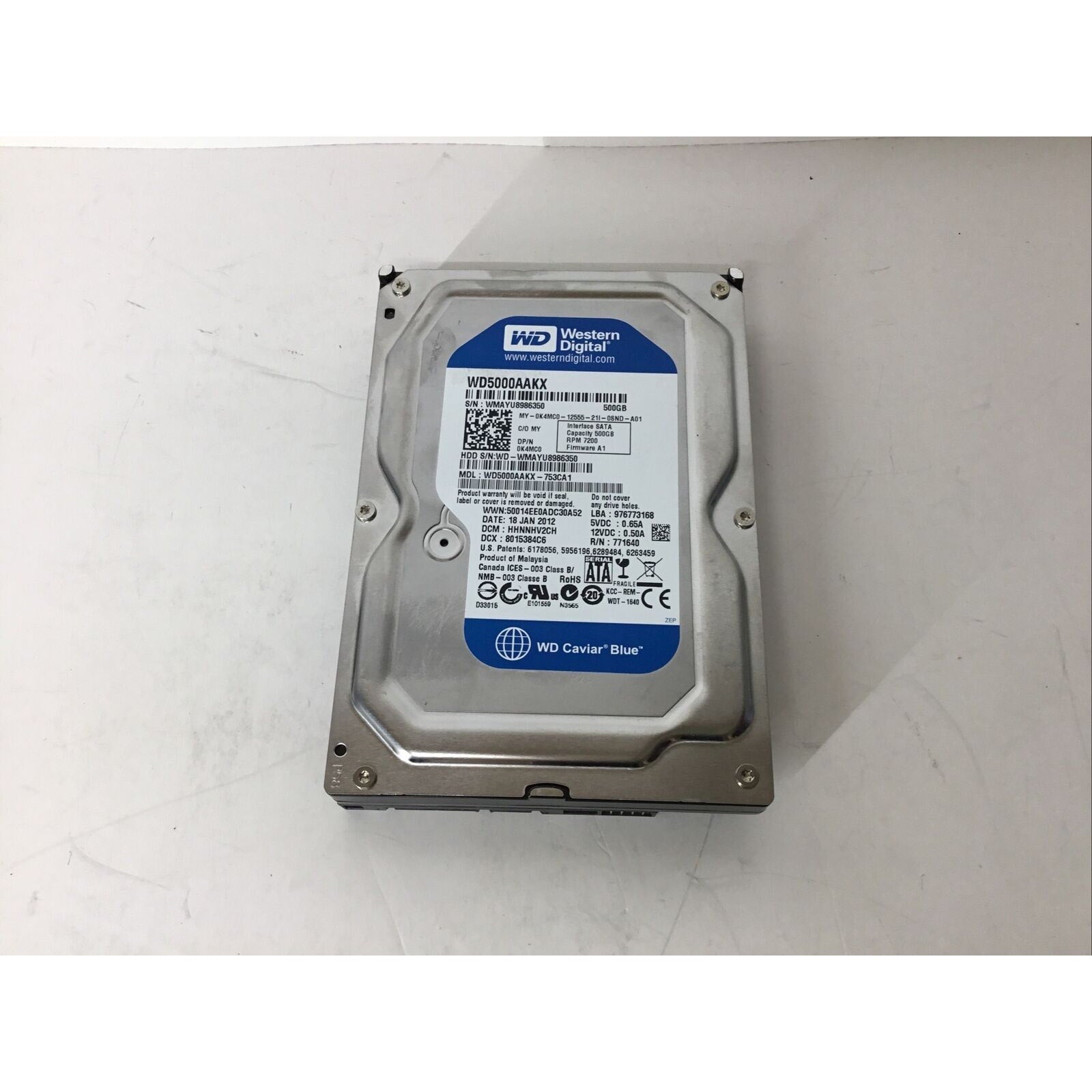 Western Digital WD5000AAKX 500GB 7200RPM 3.5in SATA Hard Drive WD Caviar Blue