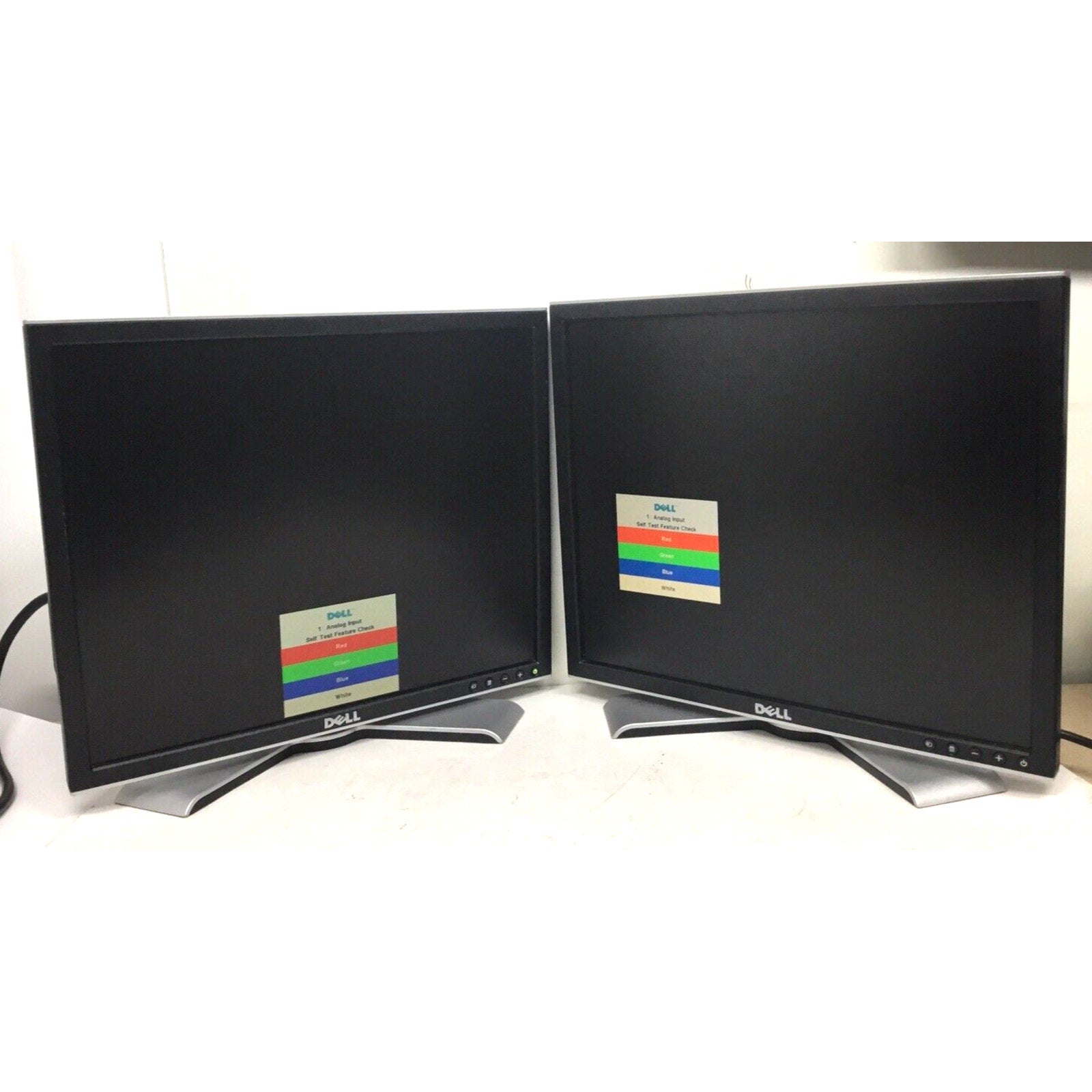 READ LOT OF 2 Dell 1907FPc 19" DVI 720p Rotating LCD Monitor w/USB 2.0 Hub Black