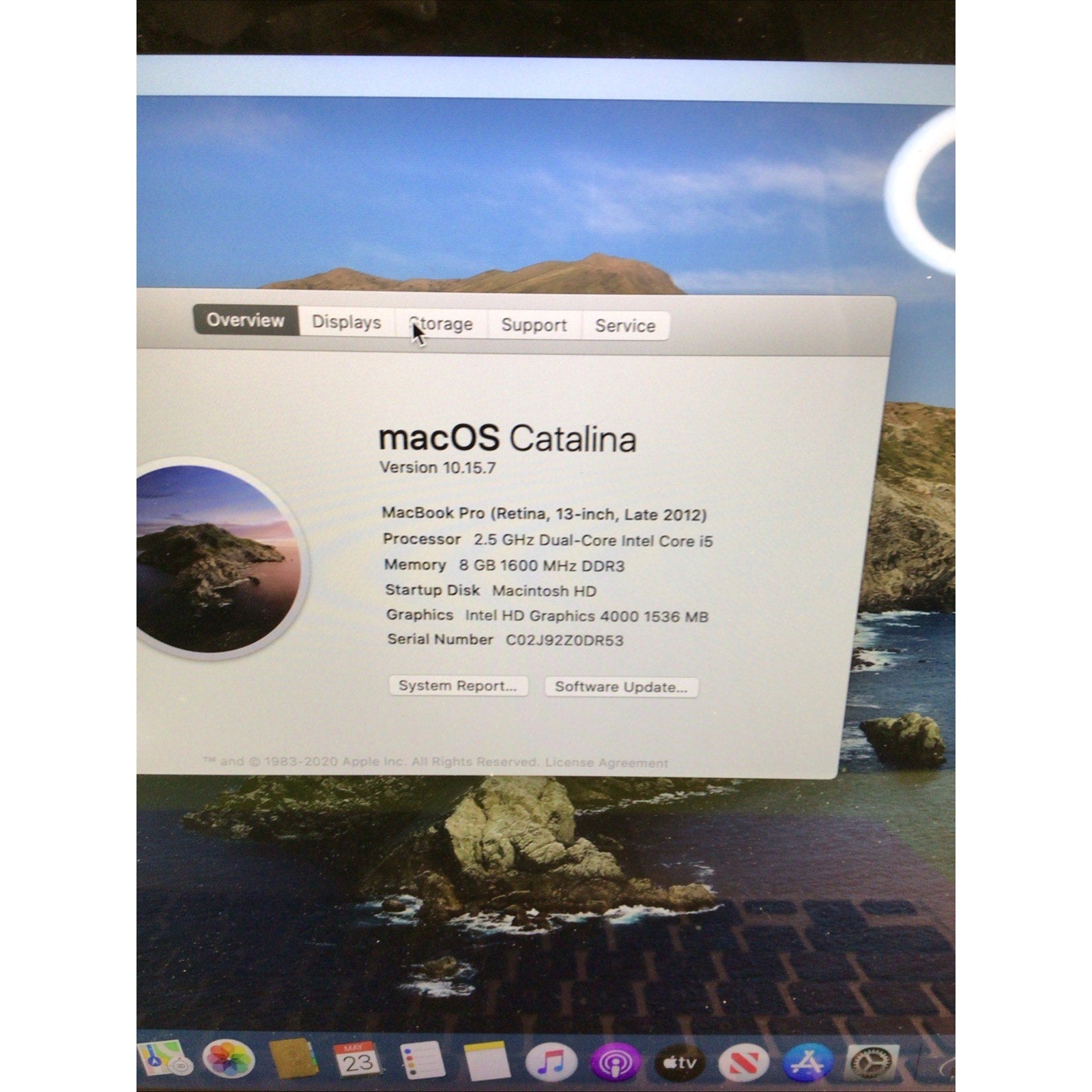 Apple MacBook Pro 13" Retina A1425 LATE 2012 i5 2.5GHz 8GB 128GB
