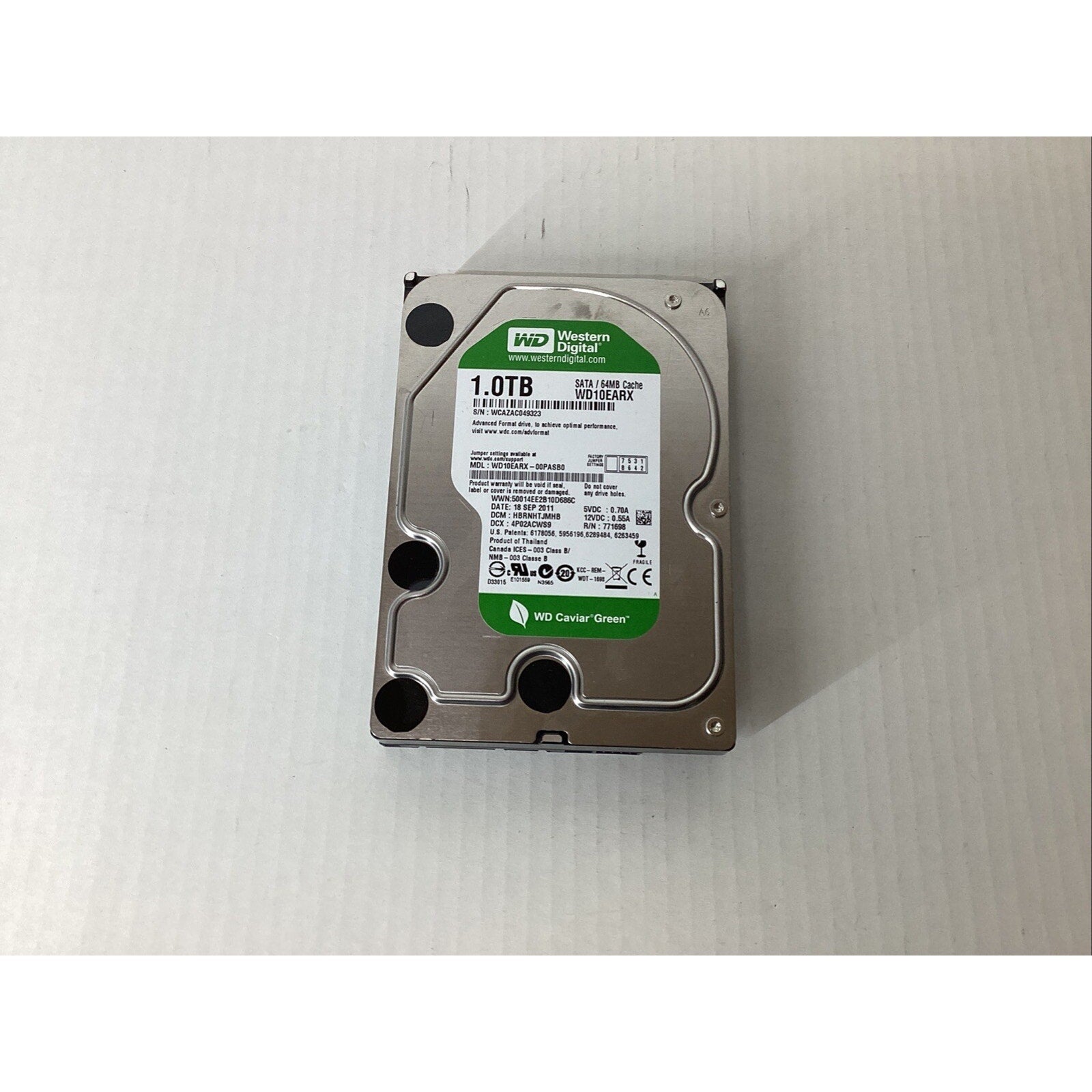 Western Digital Caviar Green WD10EARX 1TB Internal 5400RPM 3.5" Hard Drive