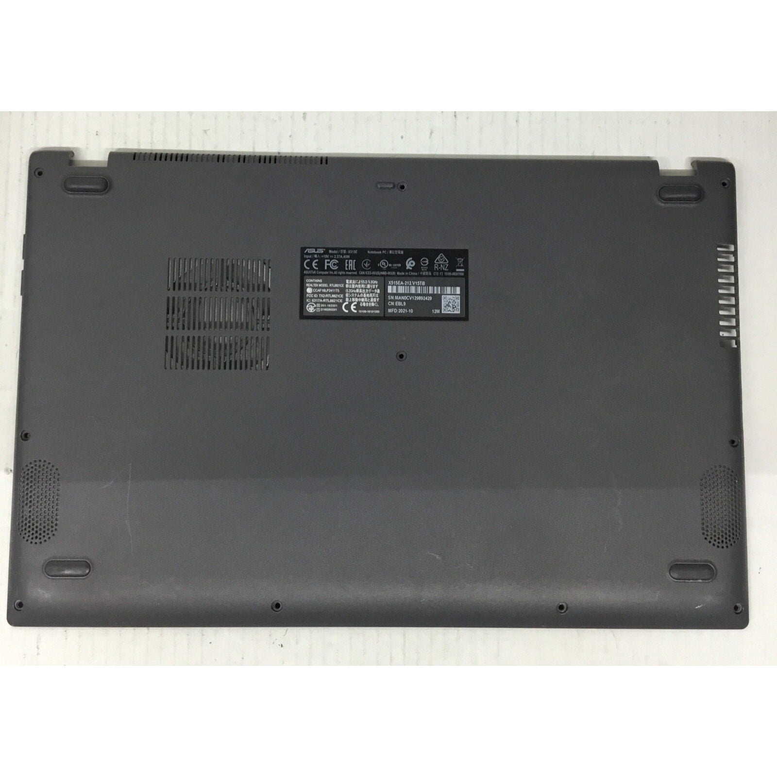Asus VivoBook 15.6” 15 F515EA-AH34 Genuine Laptop Bottom Case Gray 13N1-CEA0A02