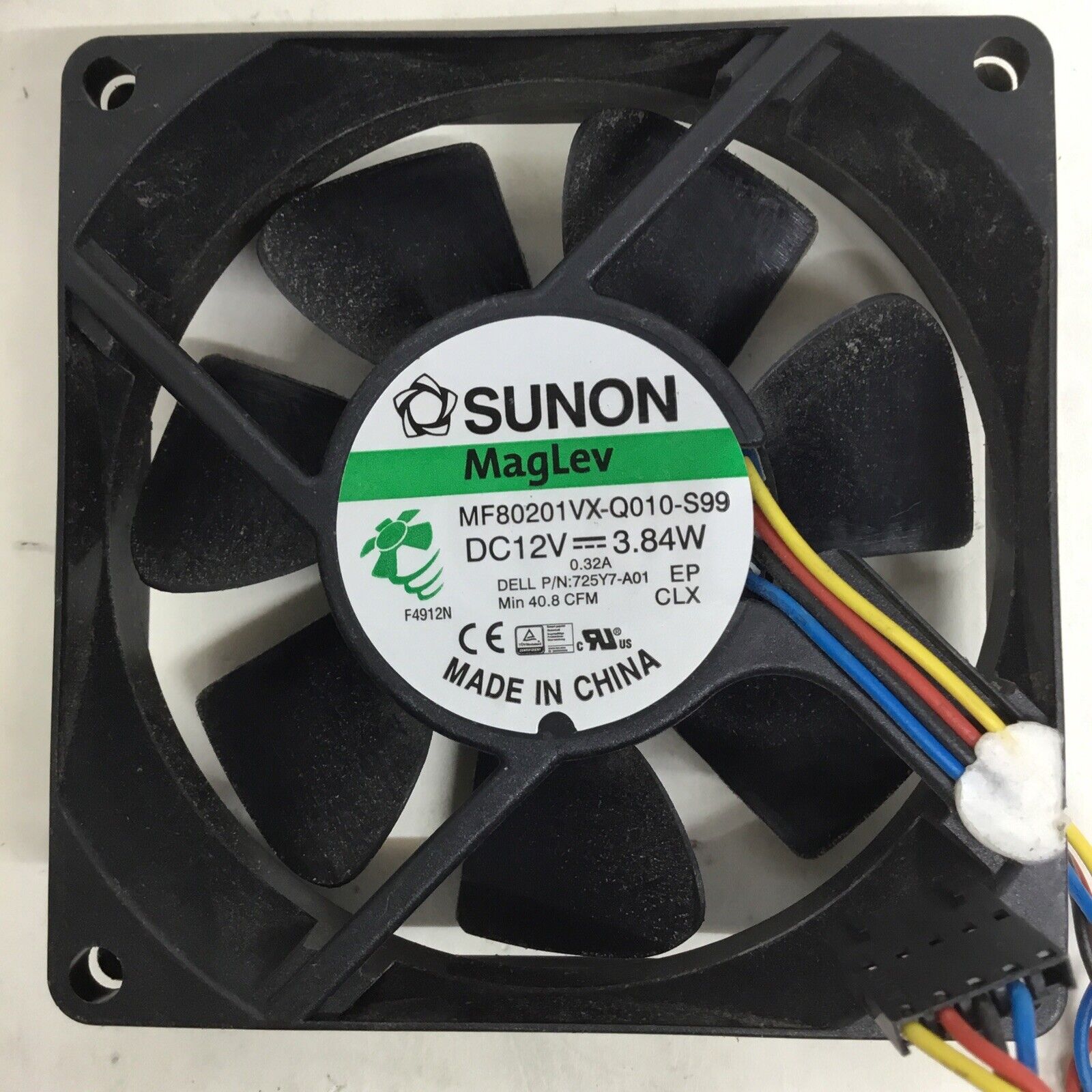 SUNON Cooling fan 0725Y7 / MF80201VX-Q010-S99 / DELL P/N: 725Y7-A01