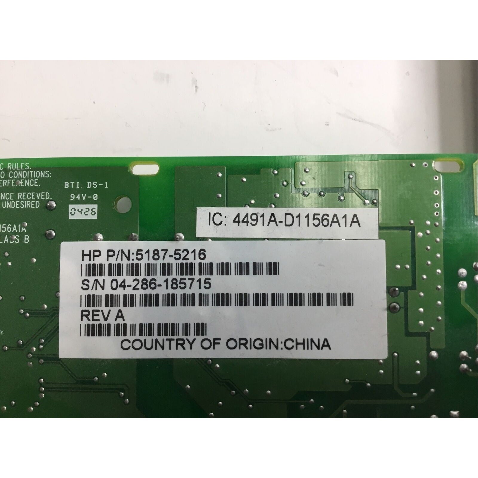 Agere Systems KB5817 D-1156#/A1A Modem Card 5187-5216