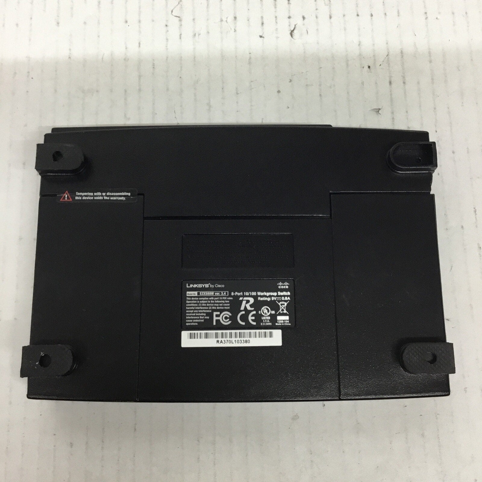 Linksys EtherFast (EZXS88W) Ver. 3.4 8-Ports External Switch No Adapter