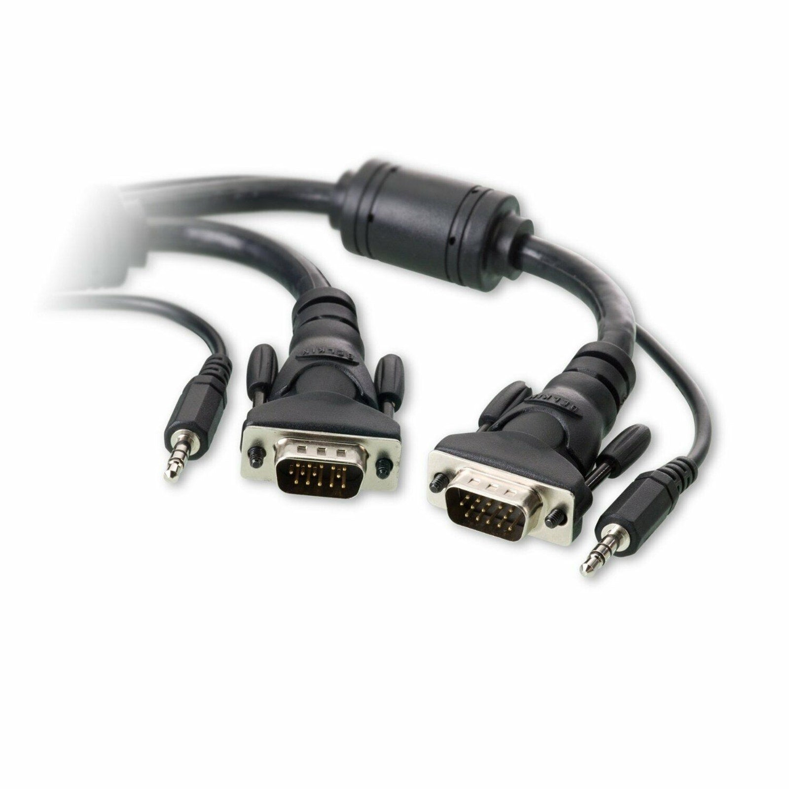 10ft 15-pin VGA/UXGA Monitor Cable with 3.5mm Audio - 10 Feet