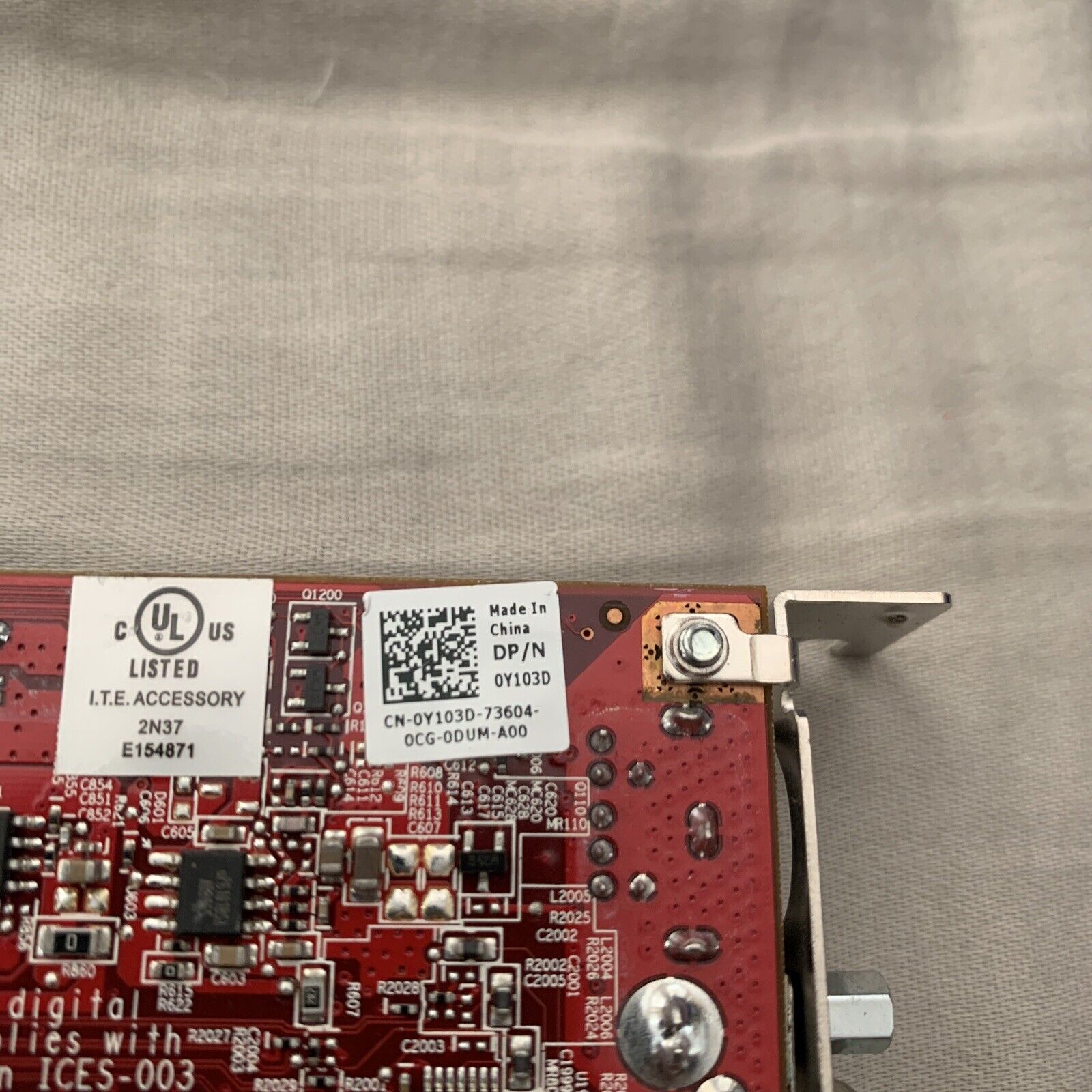 DELL ATI Radeon HD3450 256MB PCIe x16 DMS-59 Low Profile Video Card Y103D 0Y103D