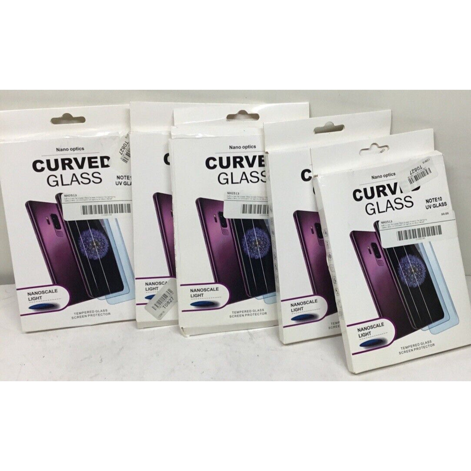 Lot of 5 For Samsung Note 10 UV Tempered Glass Screen Protector Kit (Read Desc)