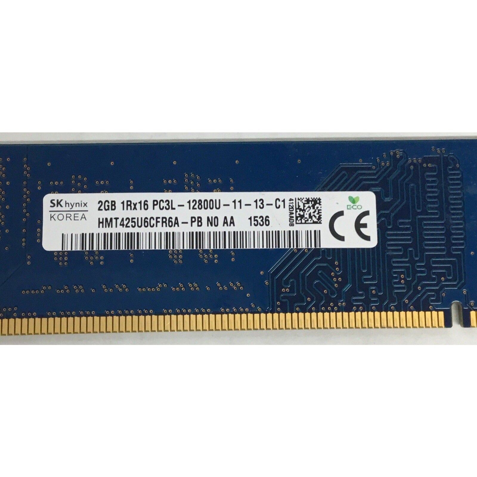 SK Hynix 2GB 1RX16 PC3L-12800U-11-13-C1 HMT425U6CFR6A-PB NO AA 1624