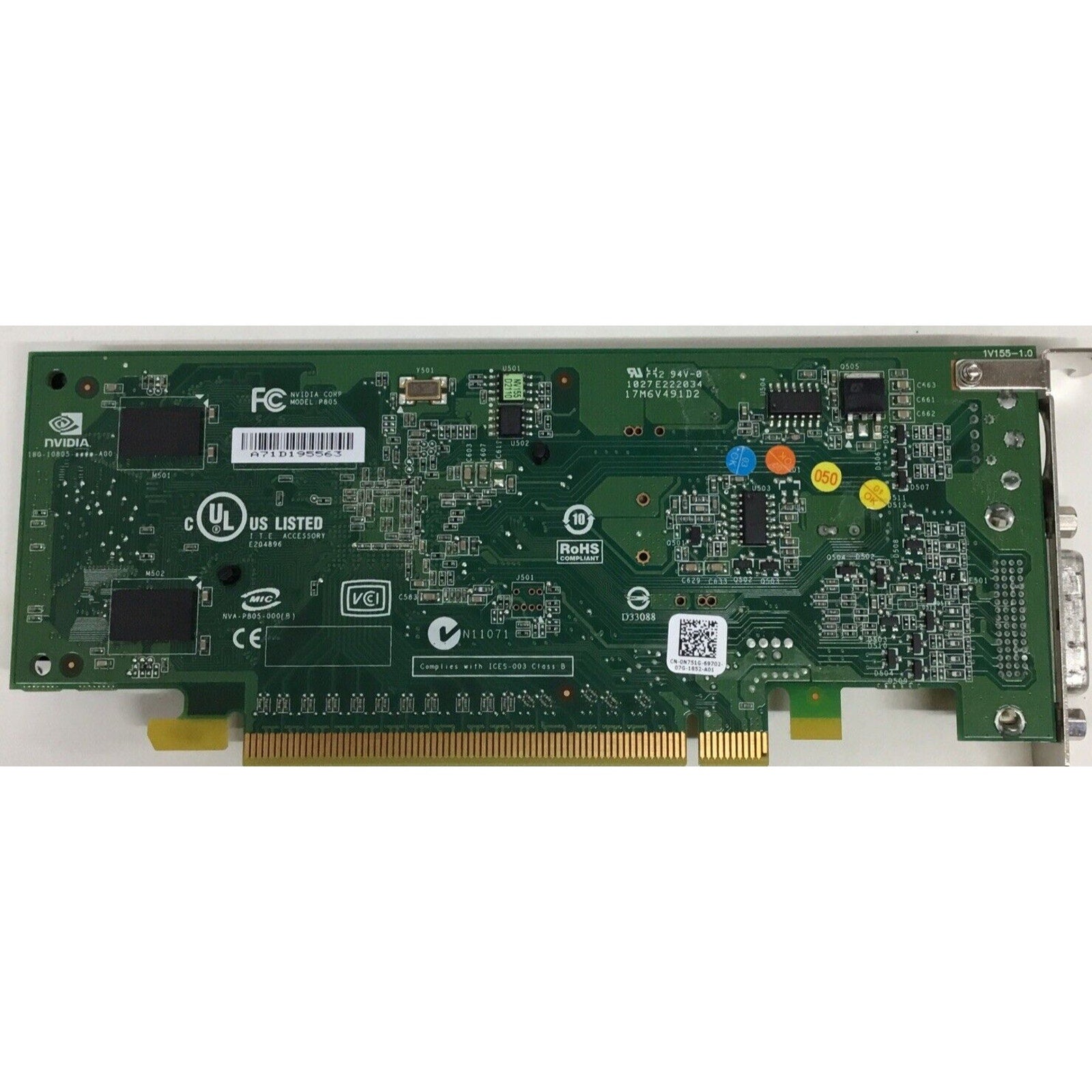 Nvidia N751G PCIe Video Card 9300 256MB CN-0N751G Optiplex 380 P805