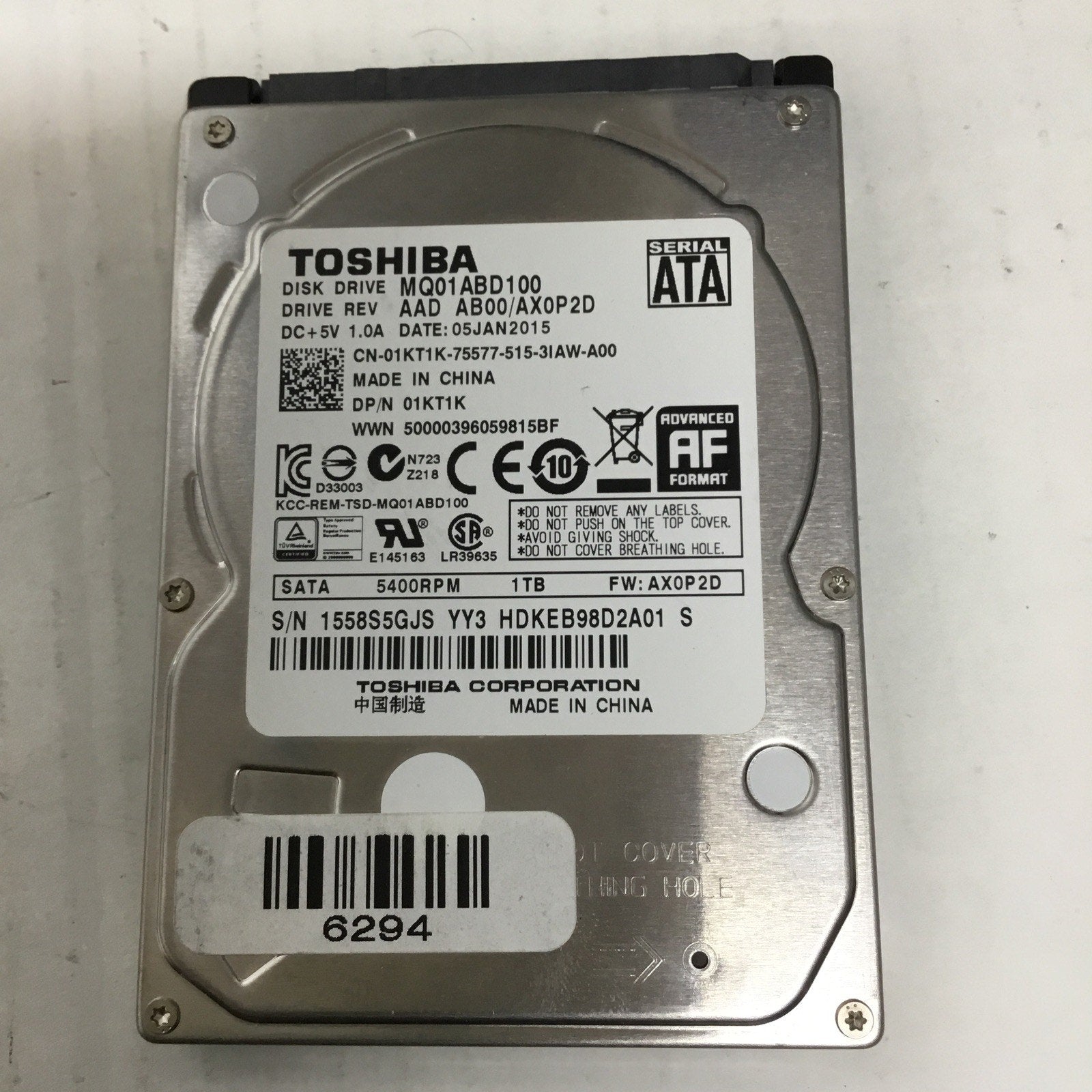 Toshiba DQ01ABD100 1TB SATA 3.5 Hard Drive