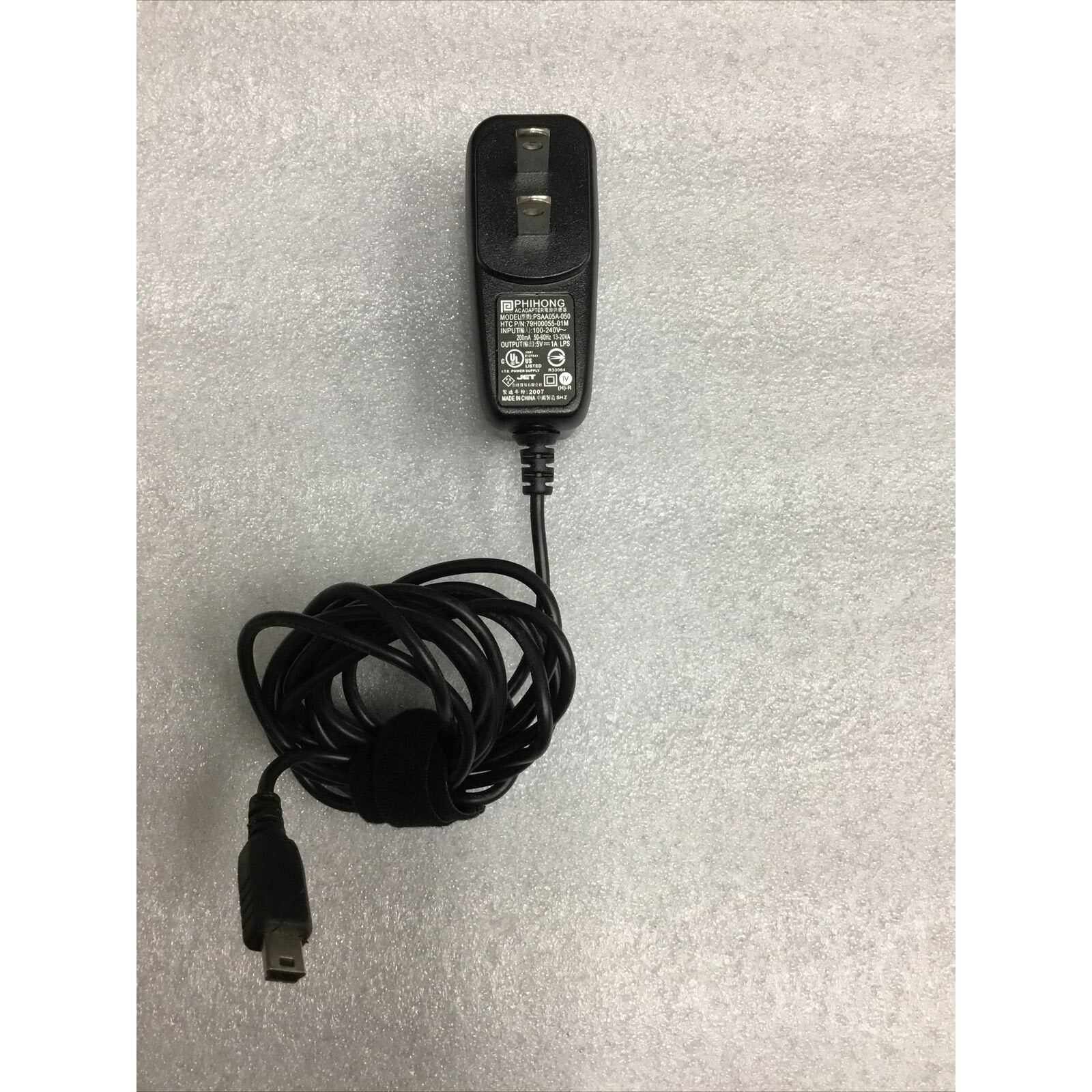 Phihong PSAA05A-050 AC Power Supply Adapter Charger 5V 1A HTC P/N 79H00055-01M