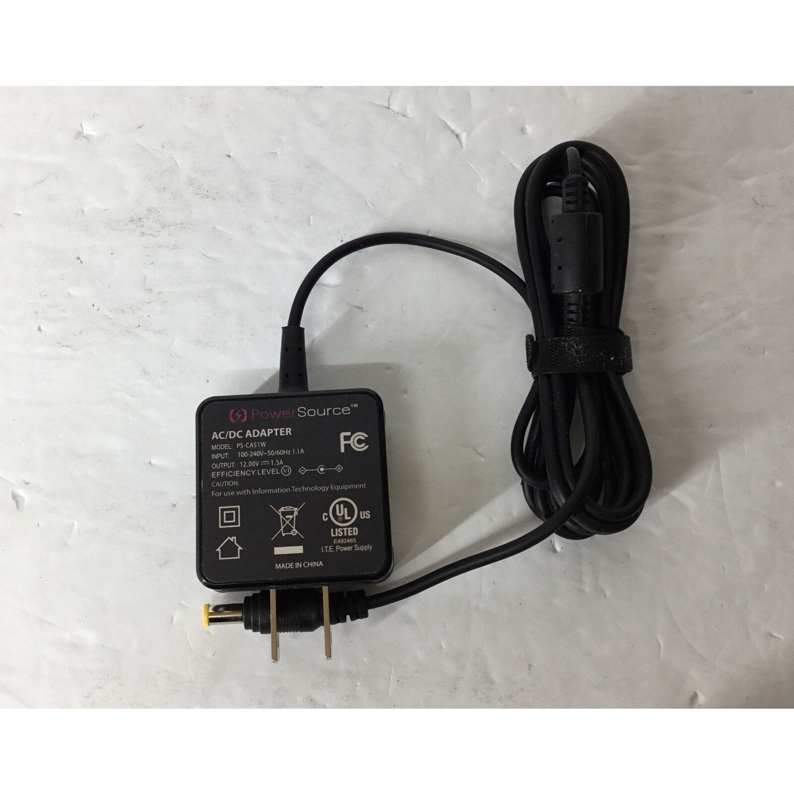 12v1.5A AC/DC Adapter Charger Power Supply Power Source Model PS-CAS1W