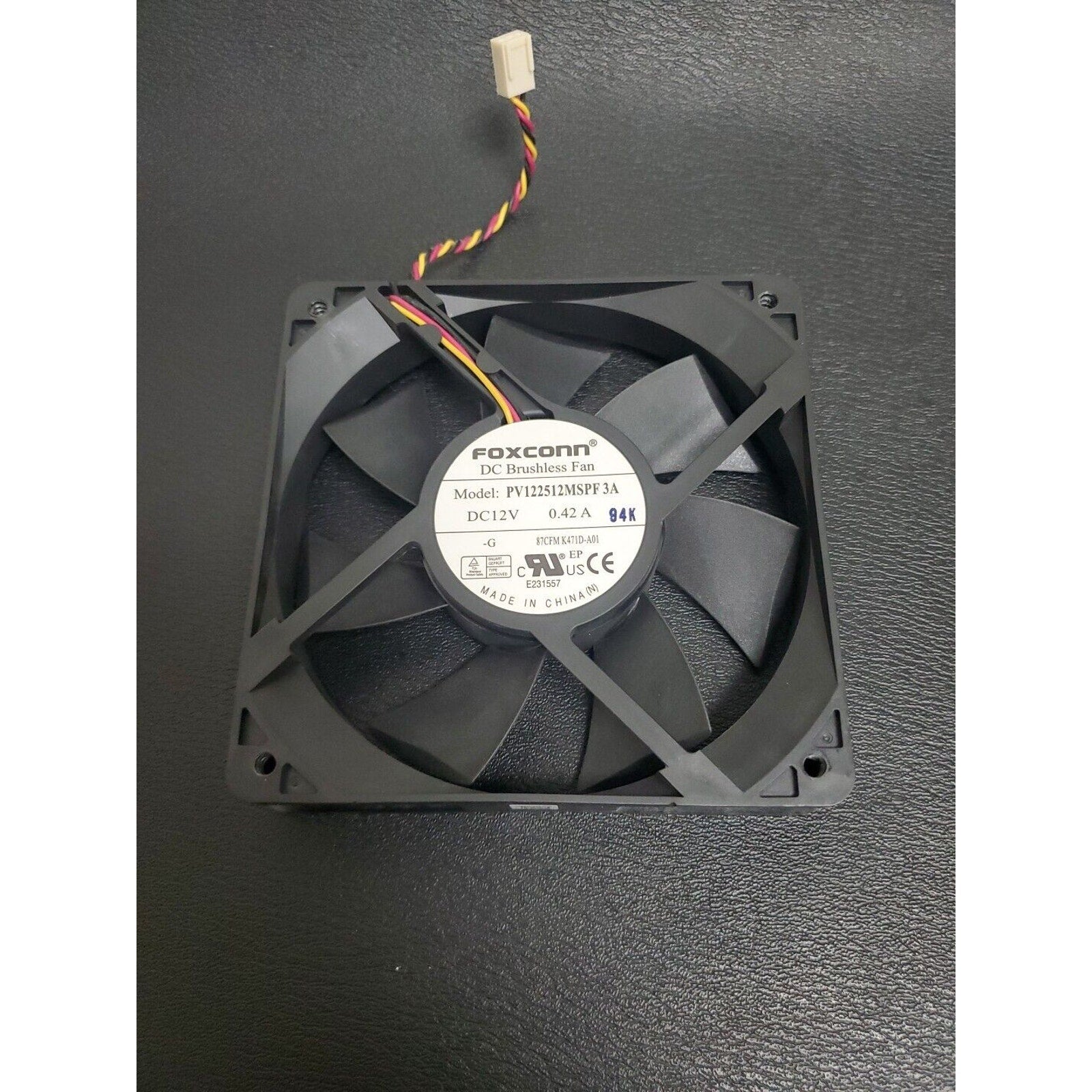 Original Genuine FOXCONN PV122512MSPF 3A Internal Case Cooling Fan 3-Pin 3-Wire