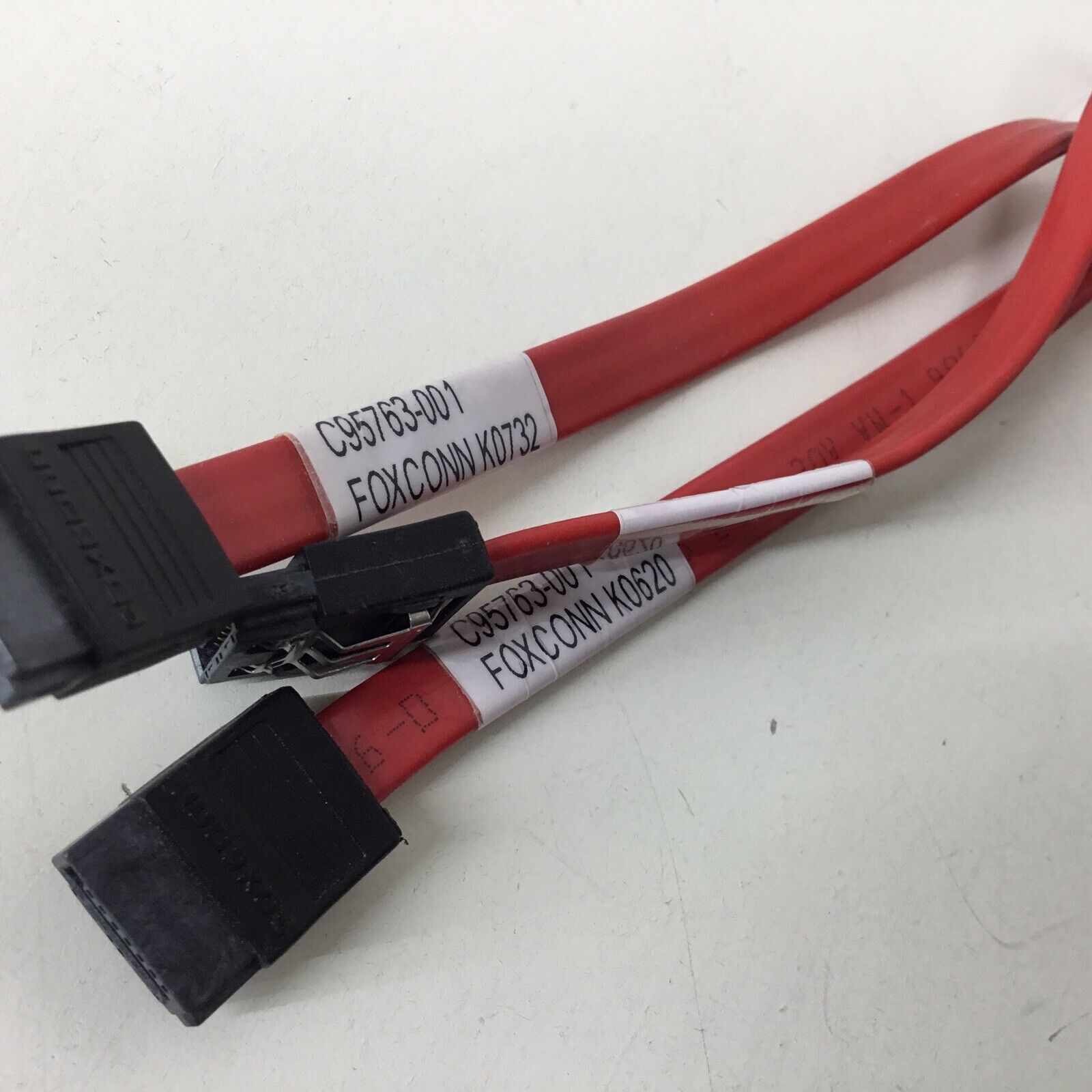 Lot of 3 - FoxConn C95763-001 SATA Cables - Red