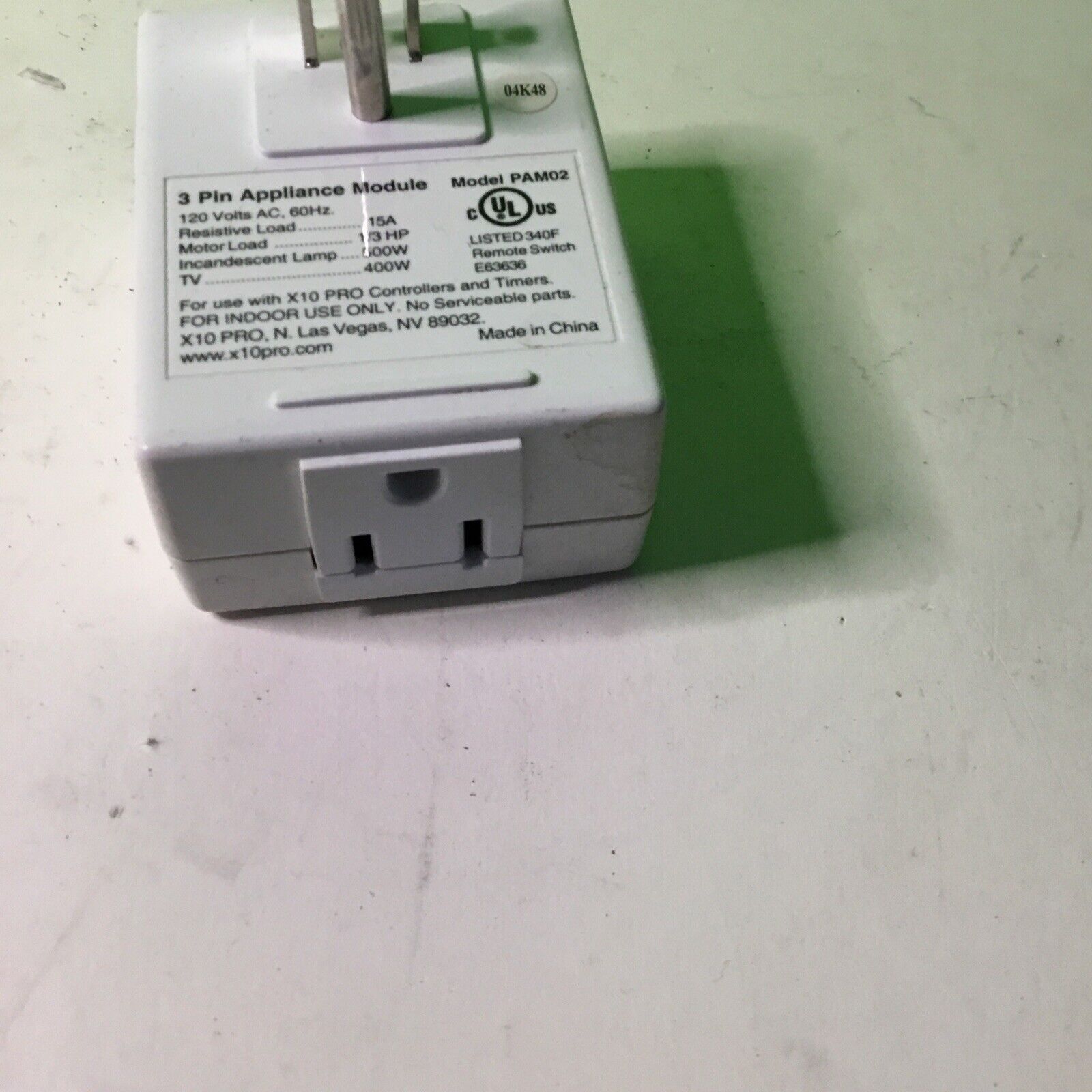 PAM02 3 pin Grounded Appliance Module