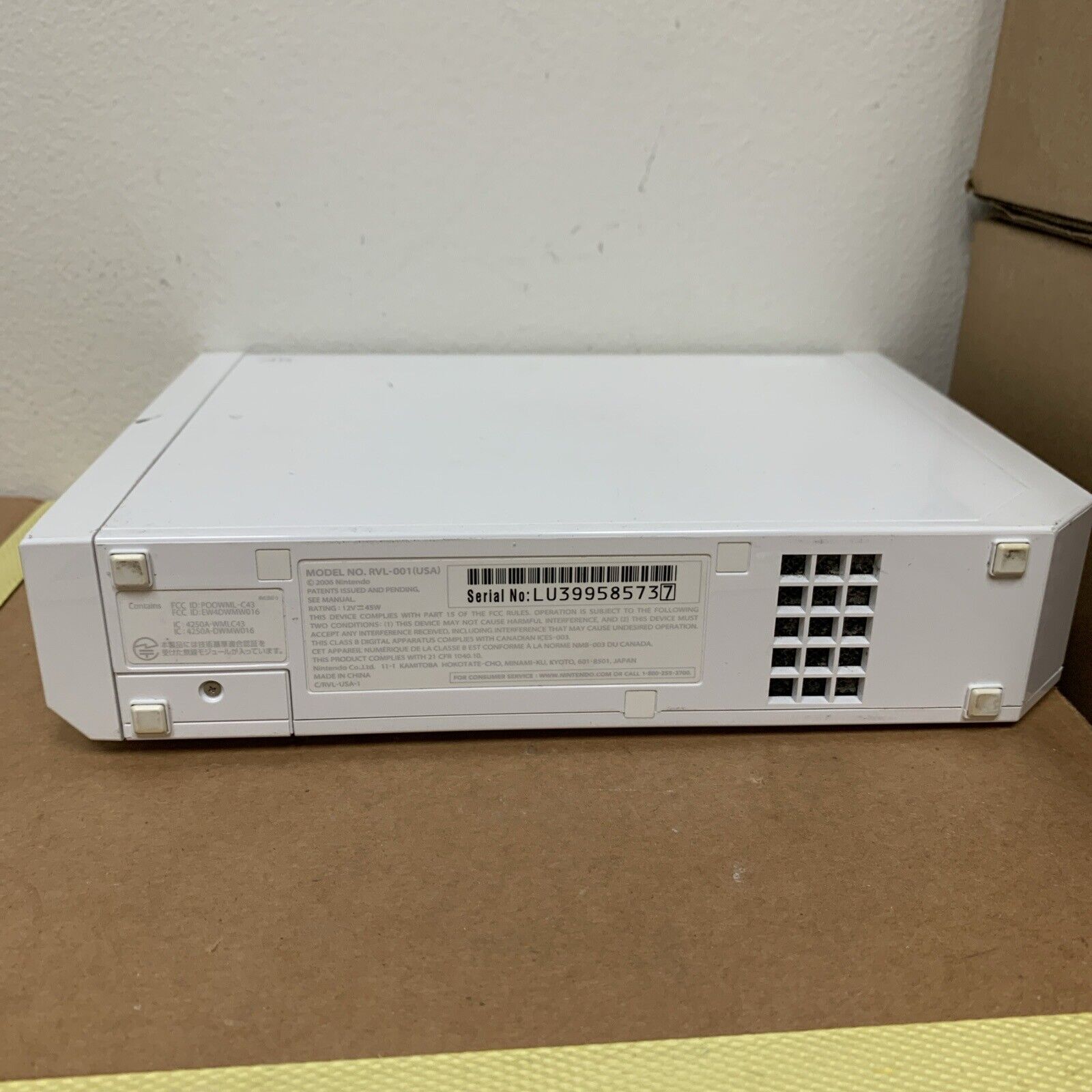 Nintendo Wii Replacement Console ONLY Gamecube Compatible RVL-001 - Tested Works