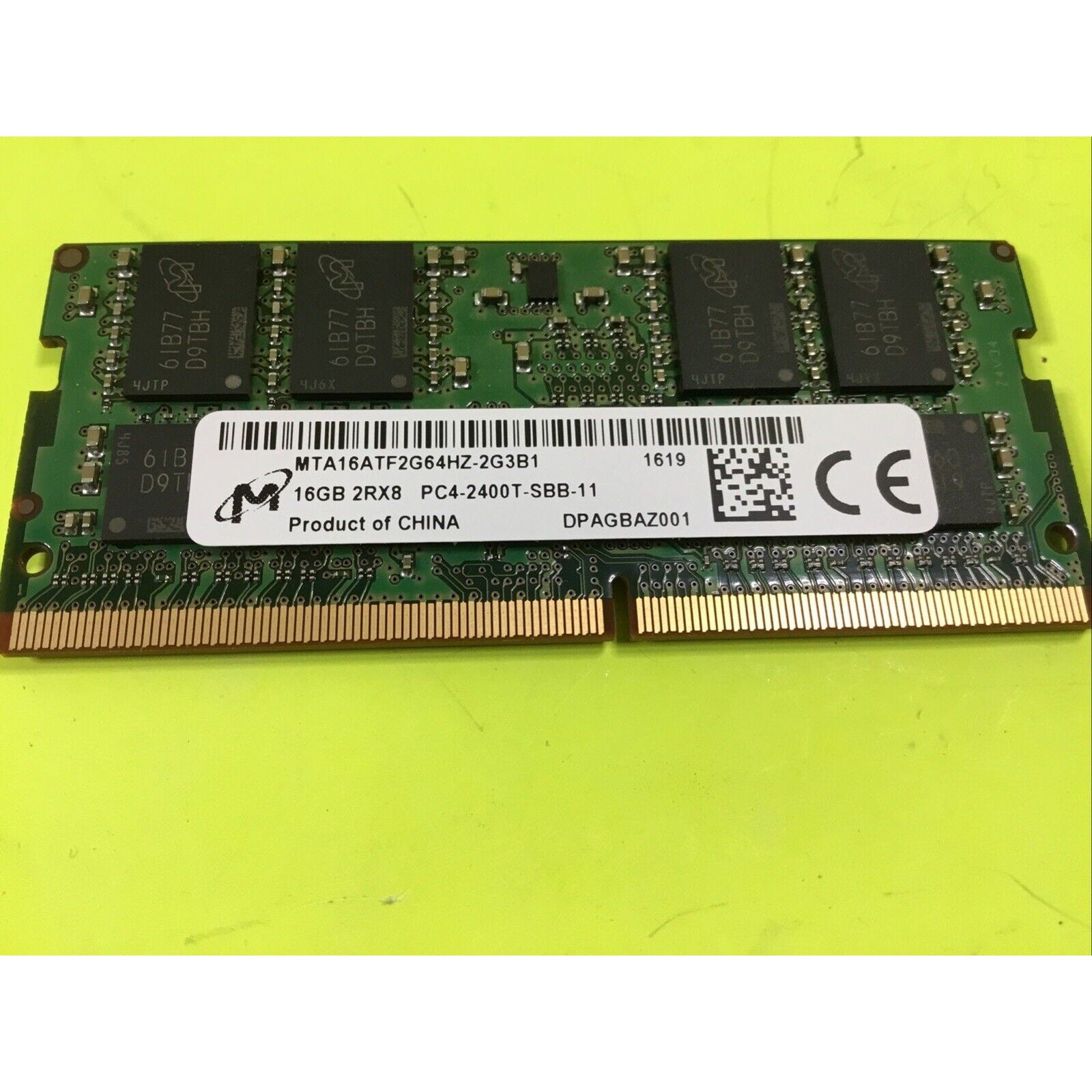 Micron 32GB (16GB x 2) DDR4 2400MHz SODIMM (MTA16ATF2G64HZ-2G3B1) Laptop RAM