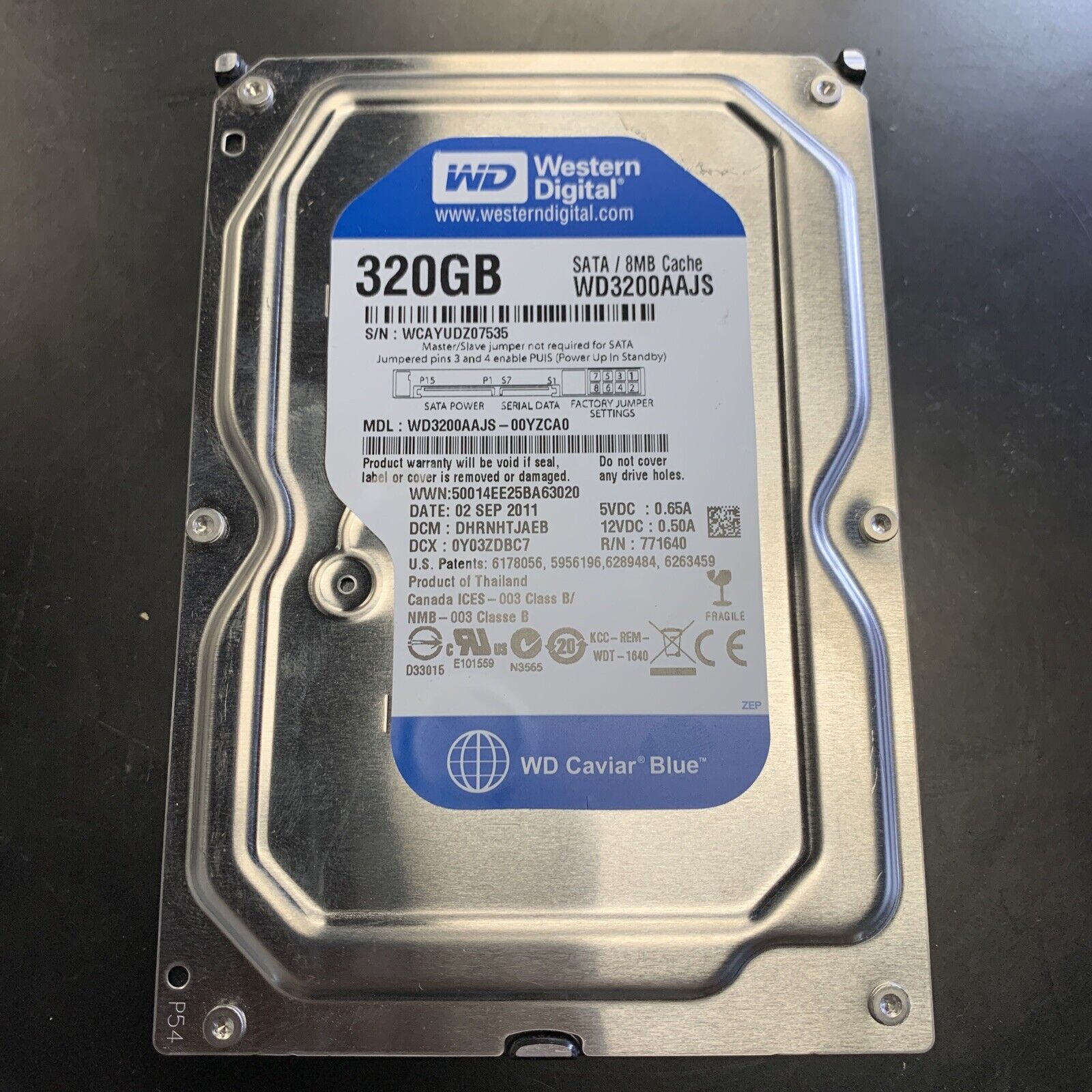 Western Digital Caviar Blue WD3200AAJS-00YZCA0 320GB 7200RPM 3.5" Hard Drive