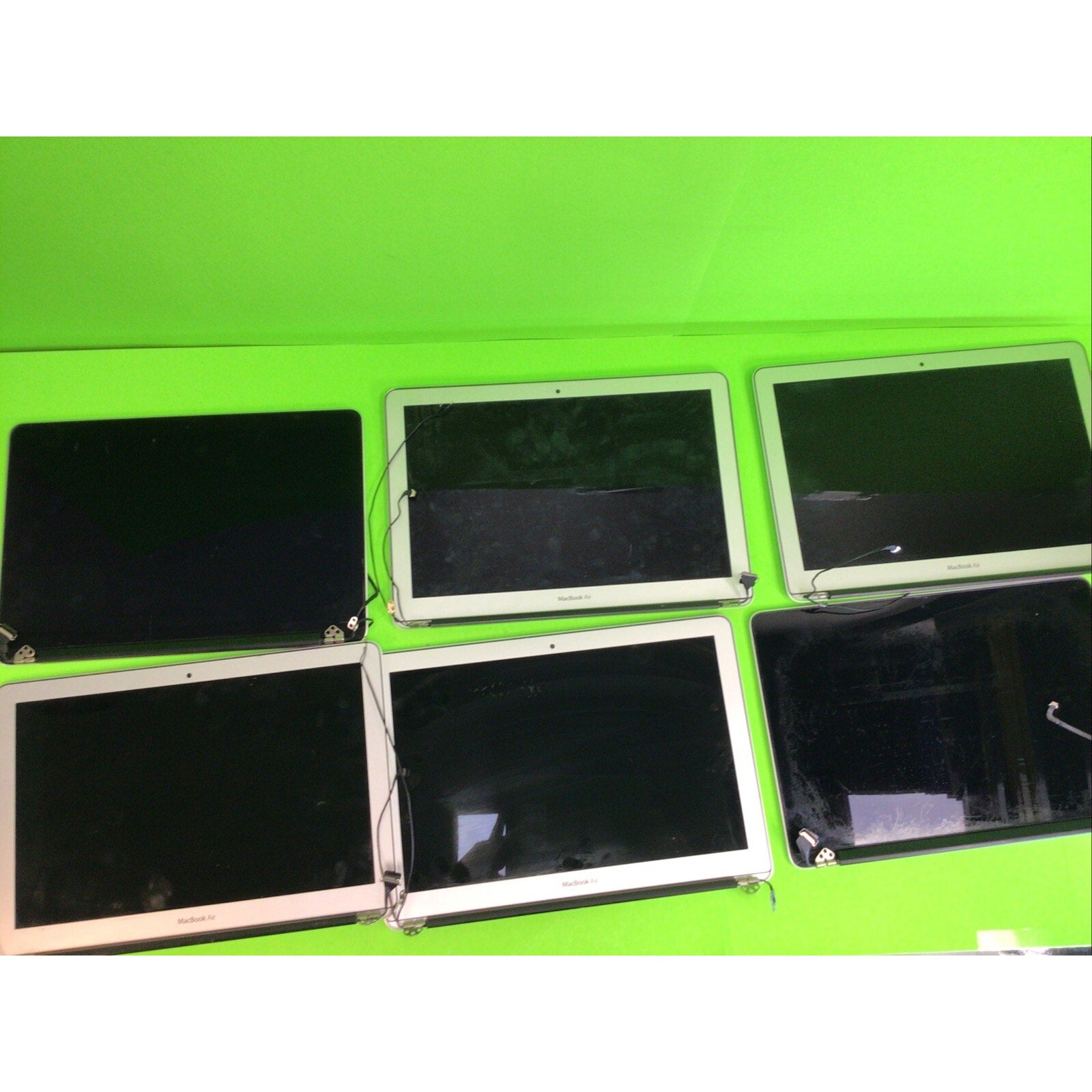 Lot of 6 MacBook Screens FOR PARTS GOLD RECOVERY or RARE EARTH RECOVERY