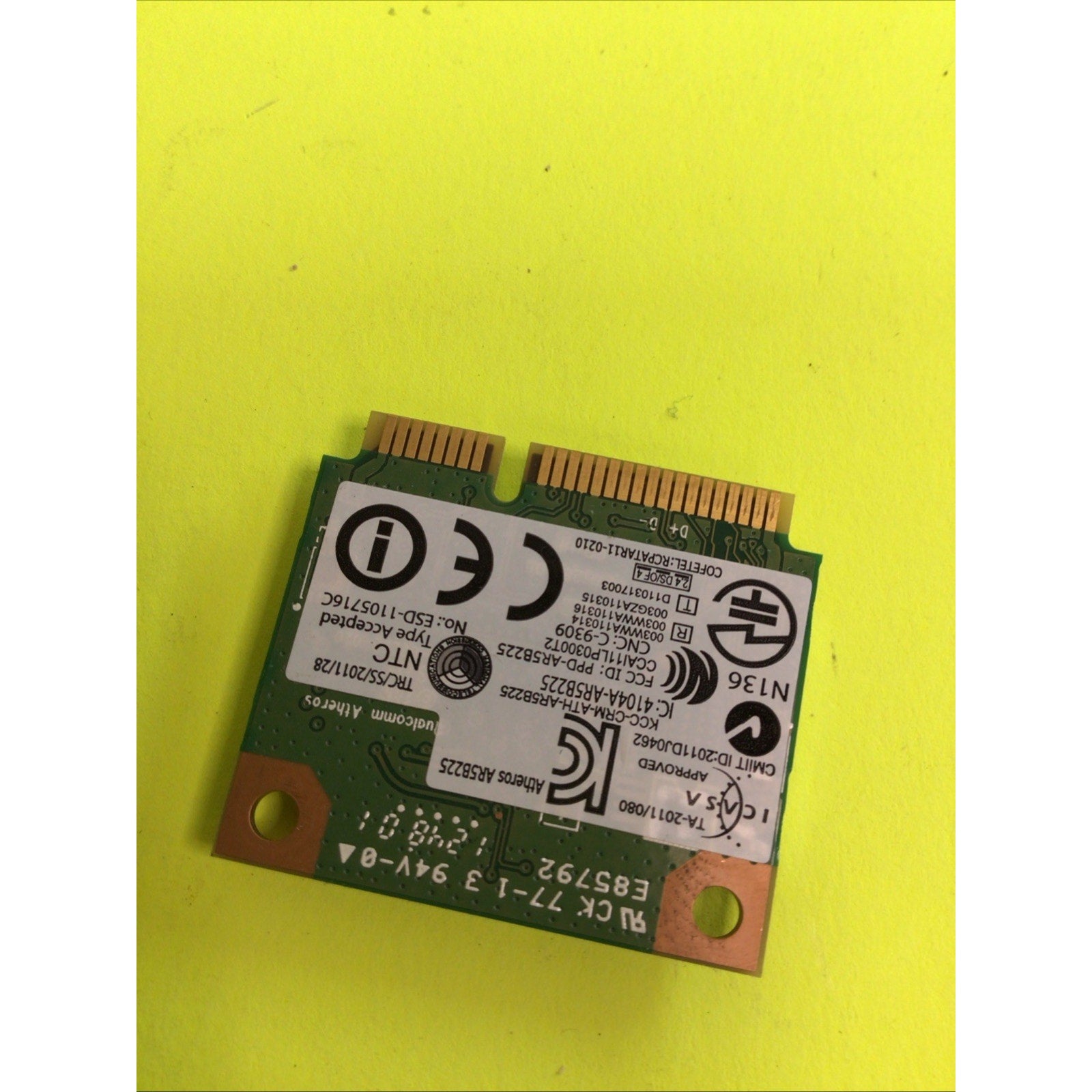 Dell DW1703 802.11 Mini PCIe WiFi Adapter Card Dell P/N: 0FXP0D