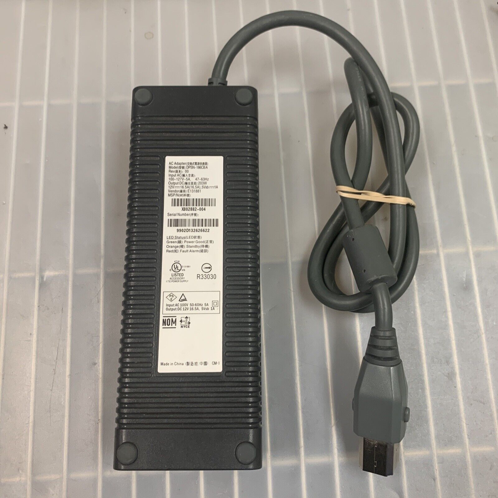 Microsoft Xbox 360 AC Adapter OEM Power Supply Brick DPSN-186CB - Brick Only
