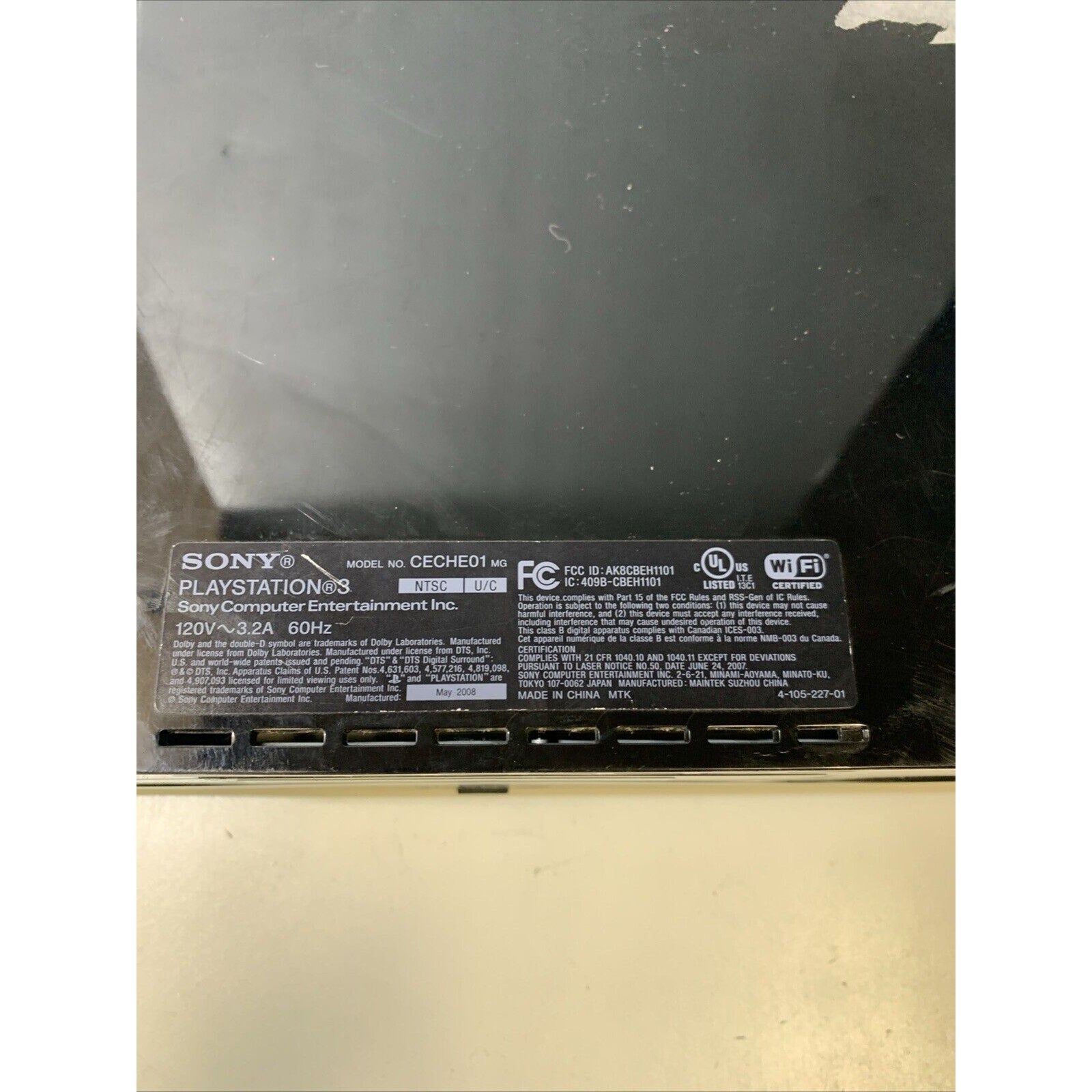 PlayStation 3 -PS3- CECHE01 Console For Parts!! NO DISPLAY / Power Bad