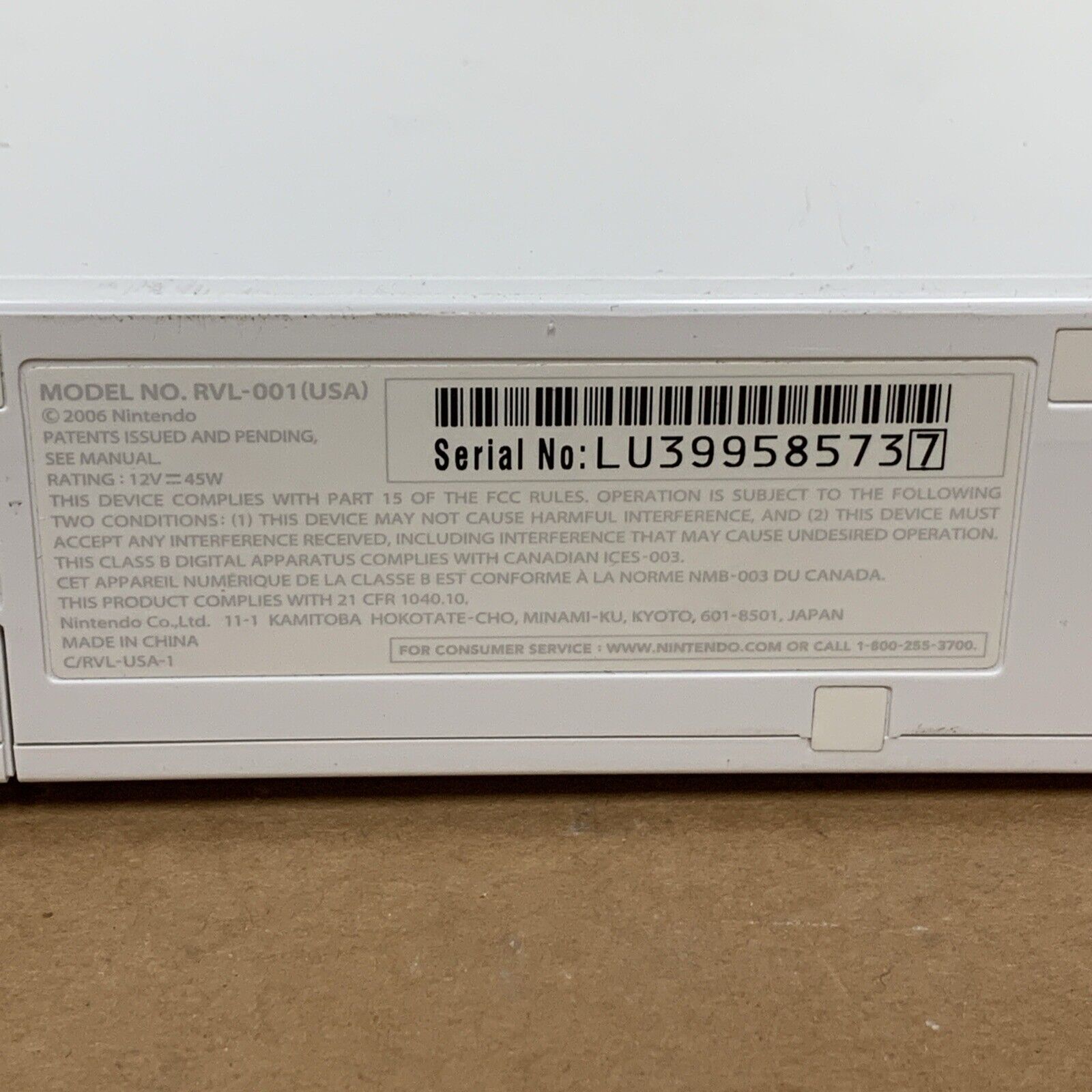 Nintendo Wii Replacement Console ONLY Gamecube Compatible RVL-001 - Tested Works