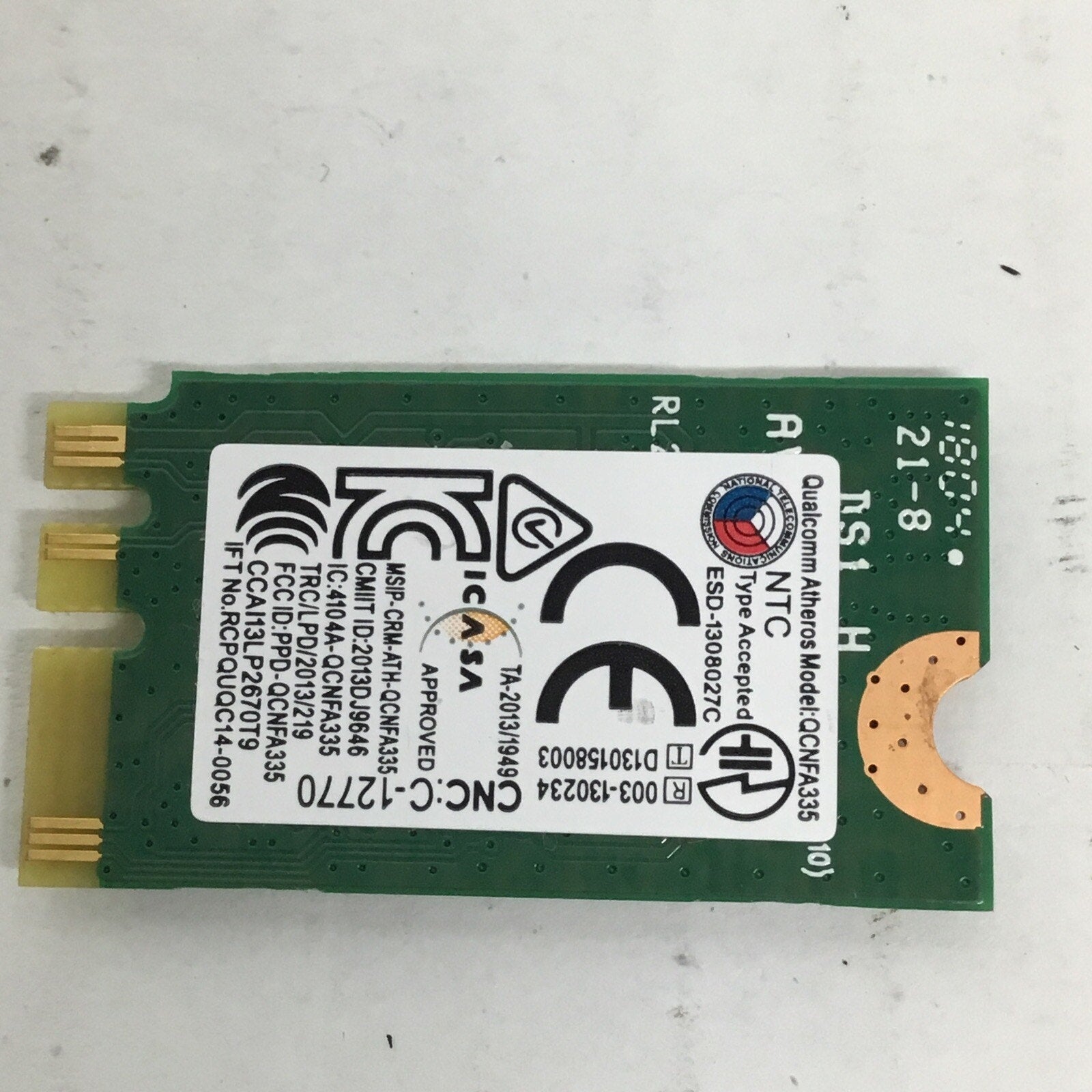 Genuine Dell Wireless Bluetooth WiFi WLAN Card QCNFA335 - 0YCM9R