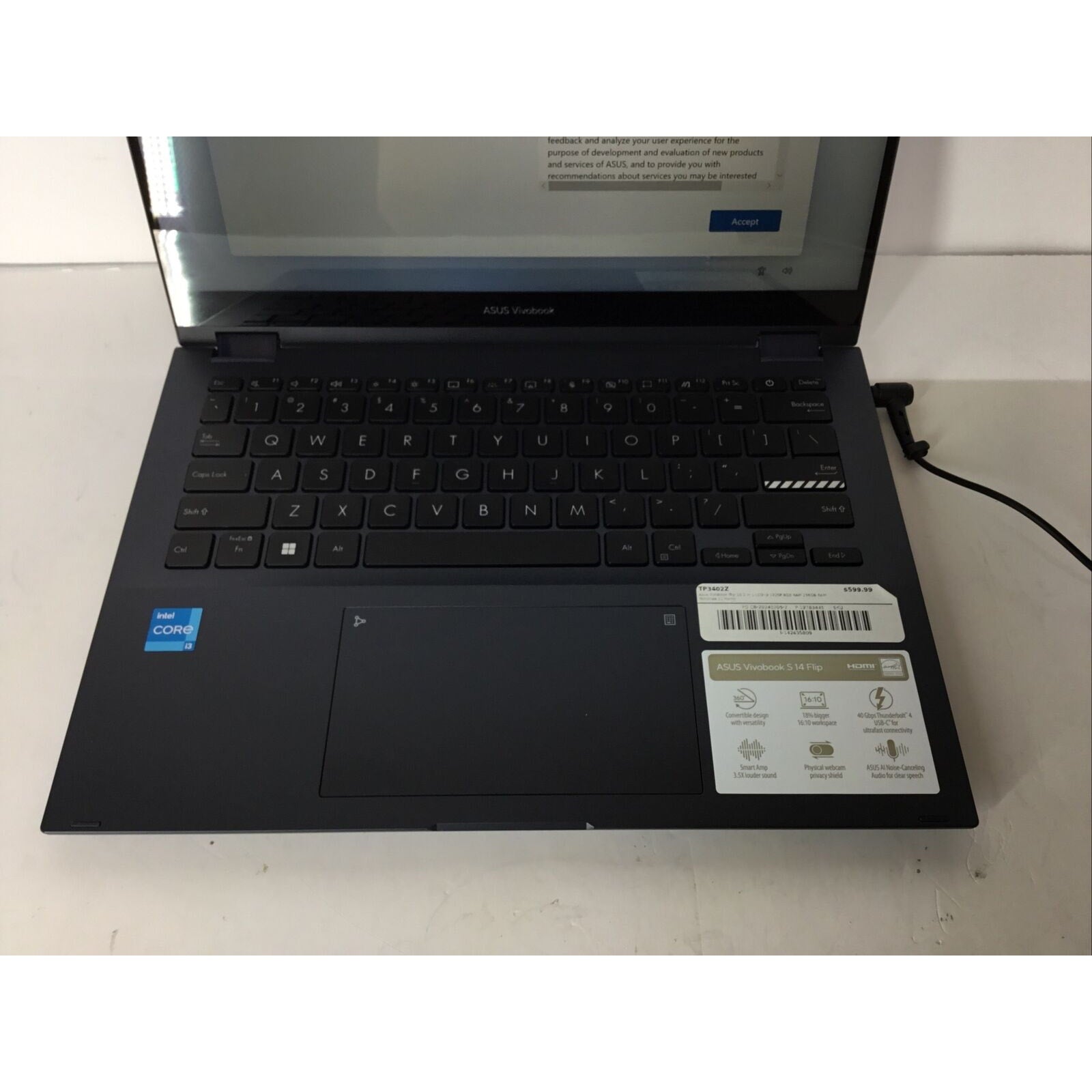 Asus Vivobook S 14 Flip - i3-1220P, 8GB RAM, 256GB SSD