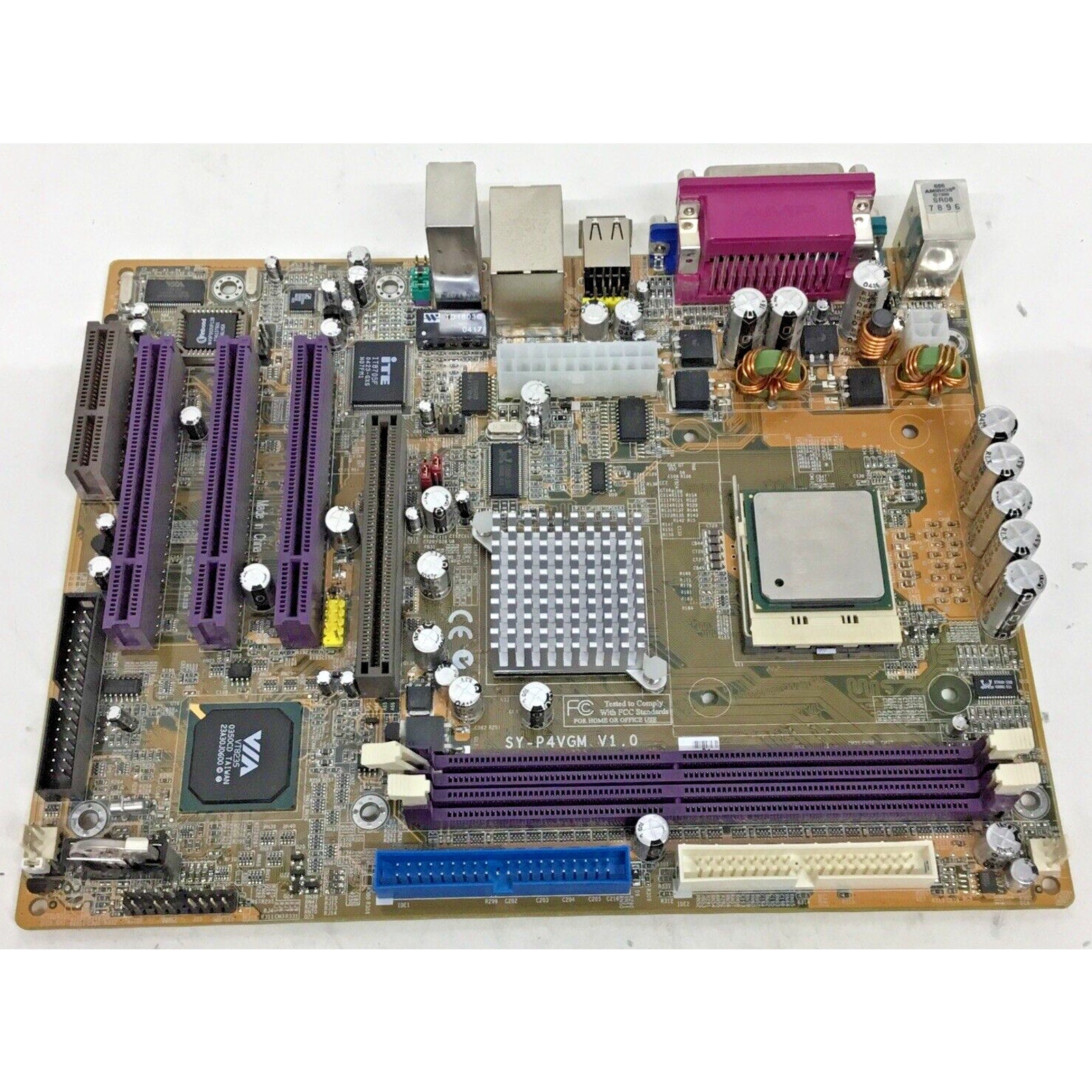 SOYO SY-P4VGM Motherboard W/Intel Pentium 4 & No IO Shield
