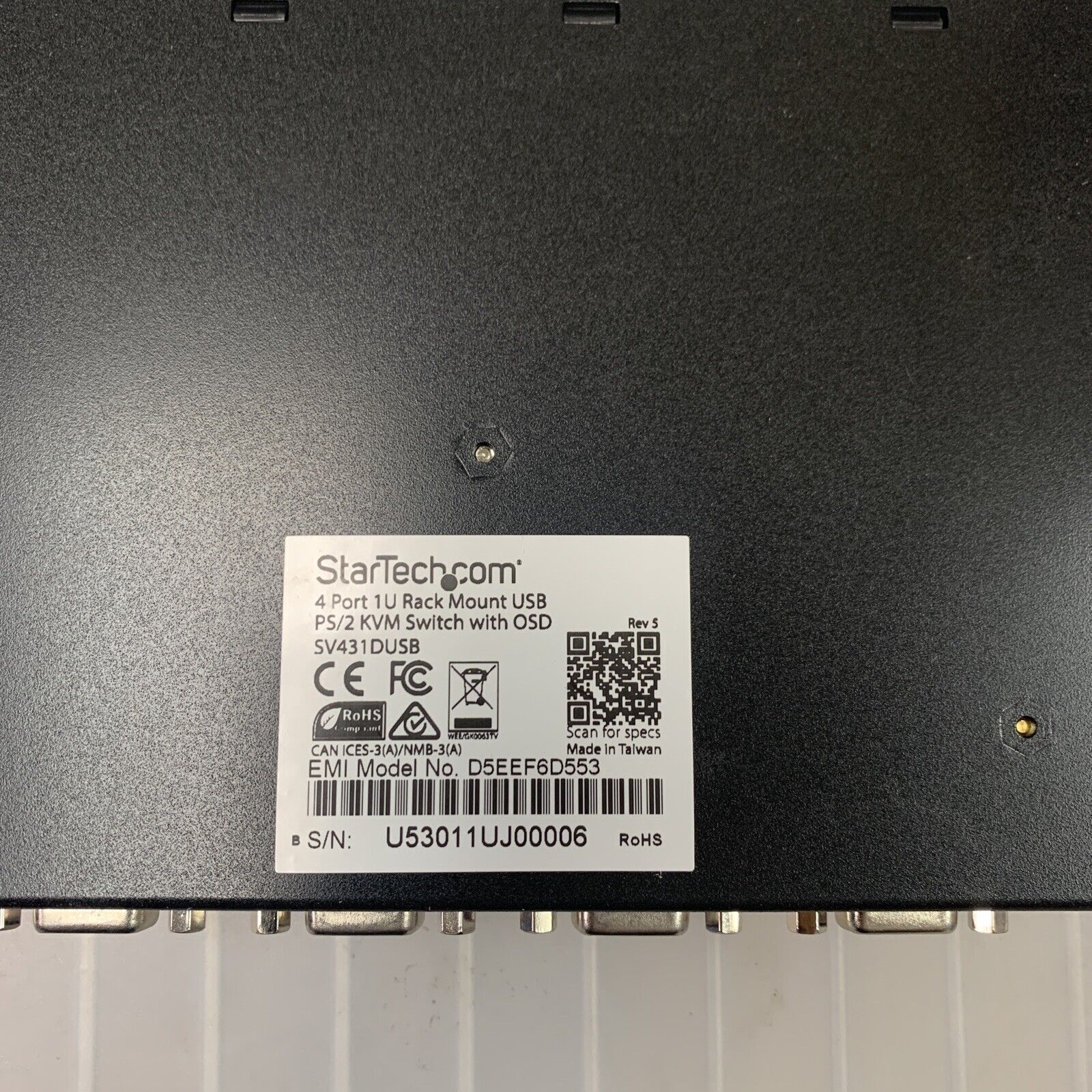 StarTech SV431DUSB 4-Ports 1u External KVM switch USB OSD