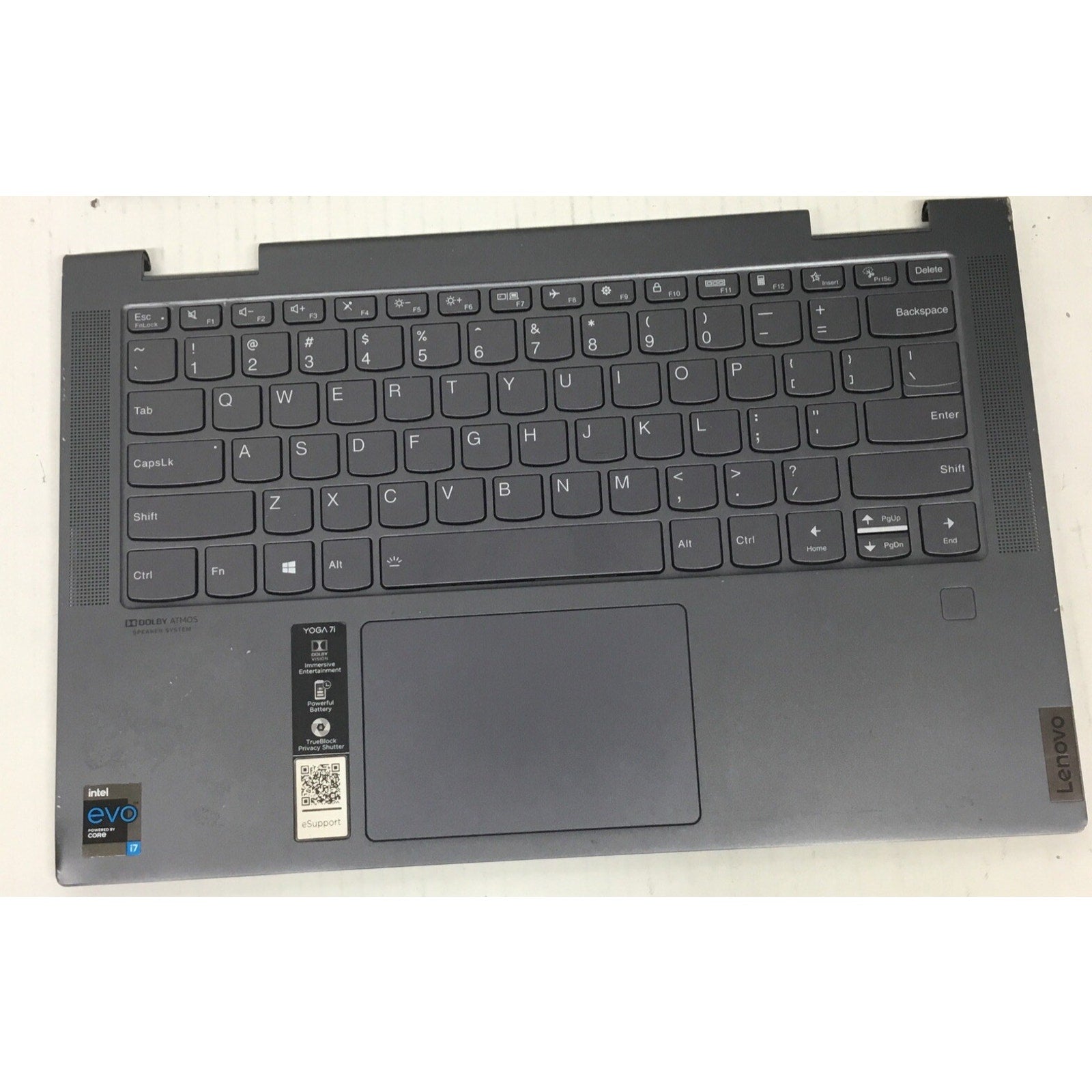 Parts Only Lenovo Yoga 14” 7 14ITL5 Palmrest w/TouchPad Backlit Keyboard