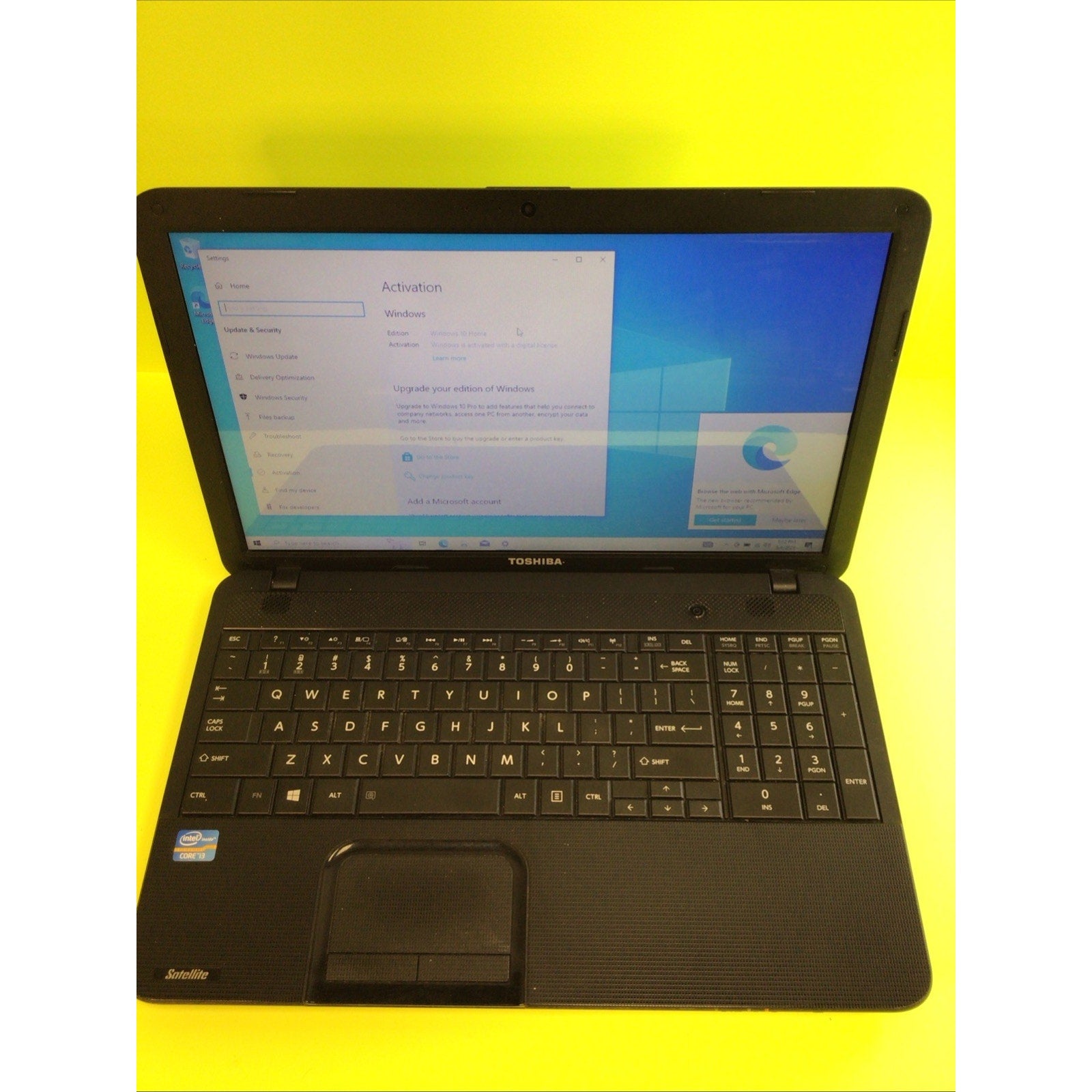 Toshiba Satellite C855-S5308 Core i3-3110 8GB RAM 240GB SSD Windows 10