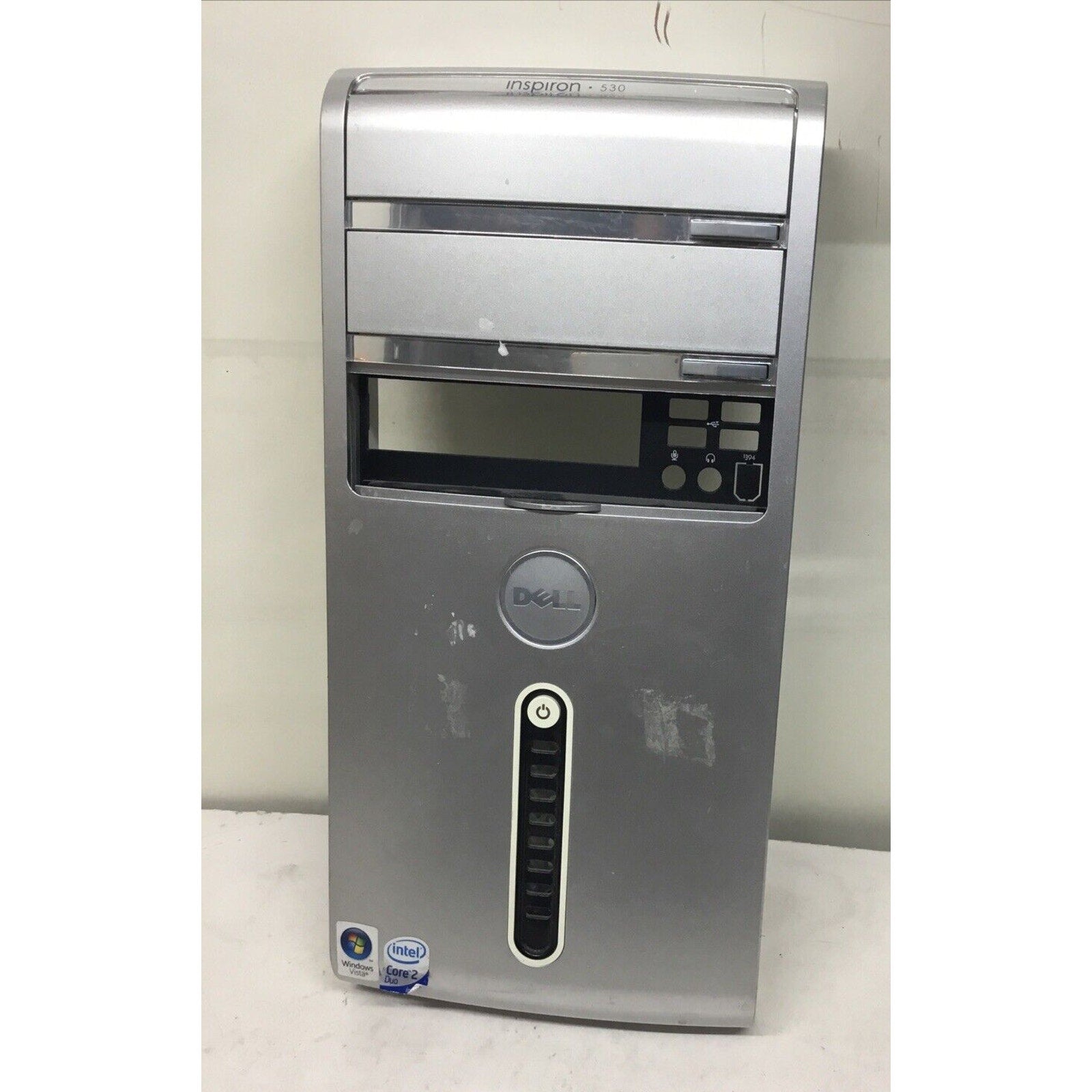 Dell Inspiron 530 Desktop Tower Front Bezel Face Cover Case Silver