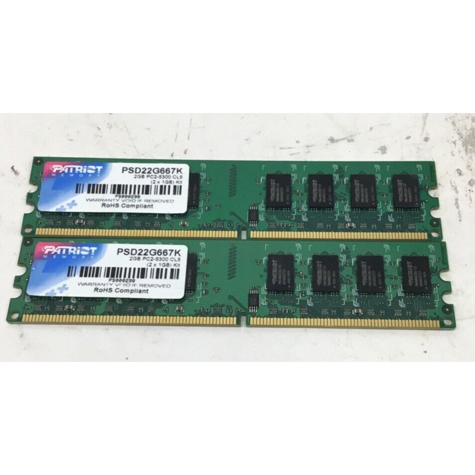 Patriot Memory Kit of 2 x 2G PSD22G667K 2GB PC2-5300 CL5