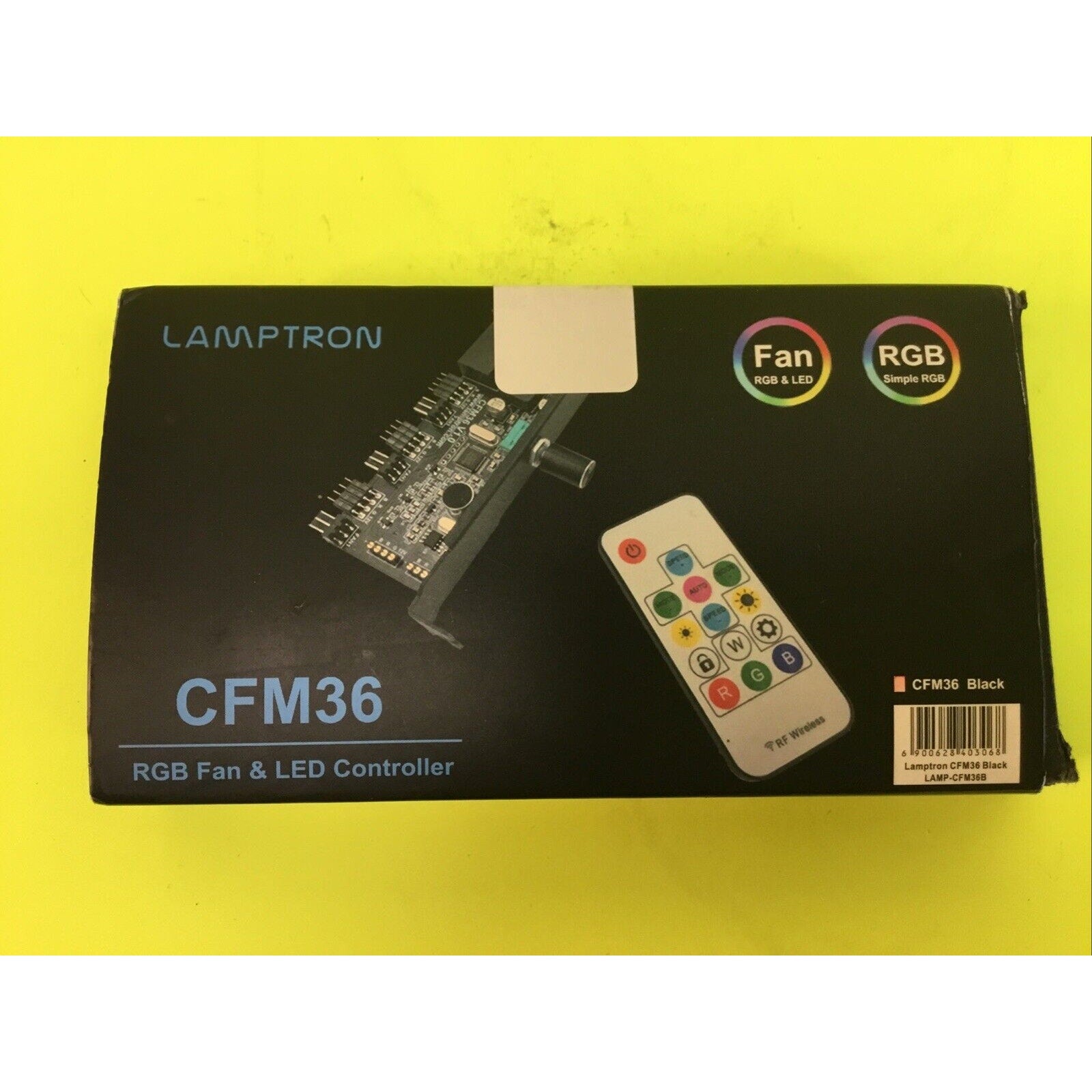 Lamptron CFM36 Fan & RGB Lighting Controller w/ REMOTE CONTROL - 30W Per Channel