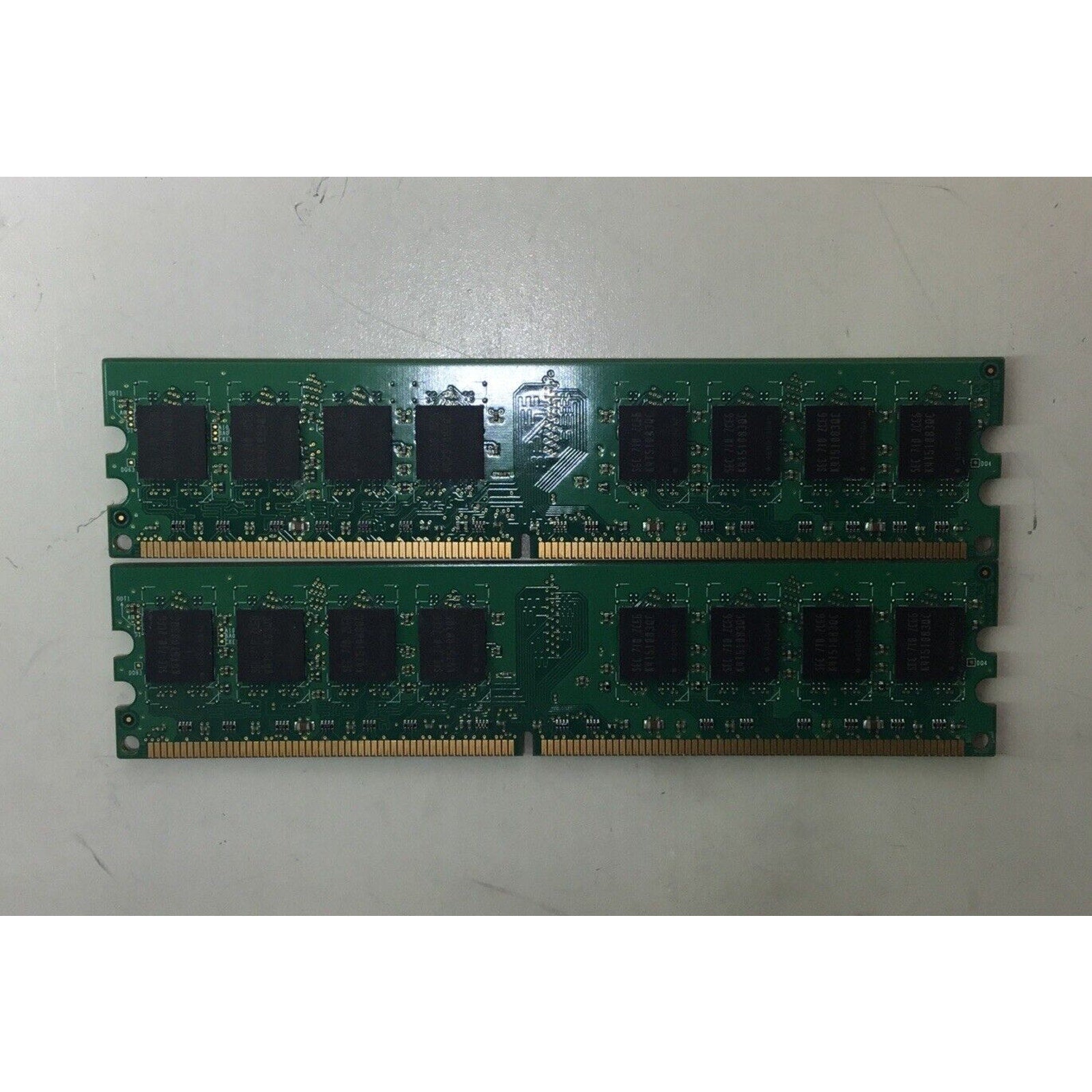Lot Of 2 - 2GB 2x1GB PC2-5300 SAMSUNG PC2-5300U M378T2953CZ3-CE6 Memory