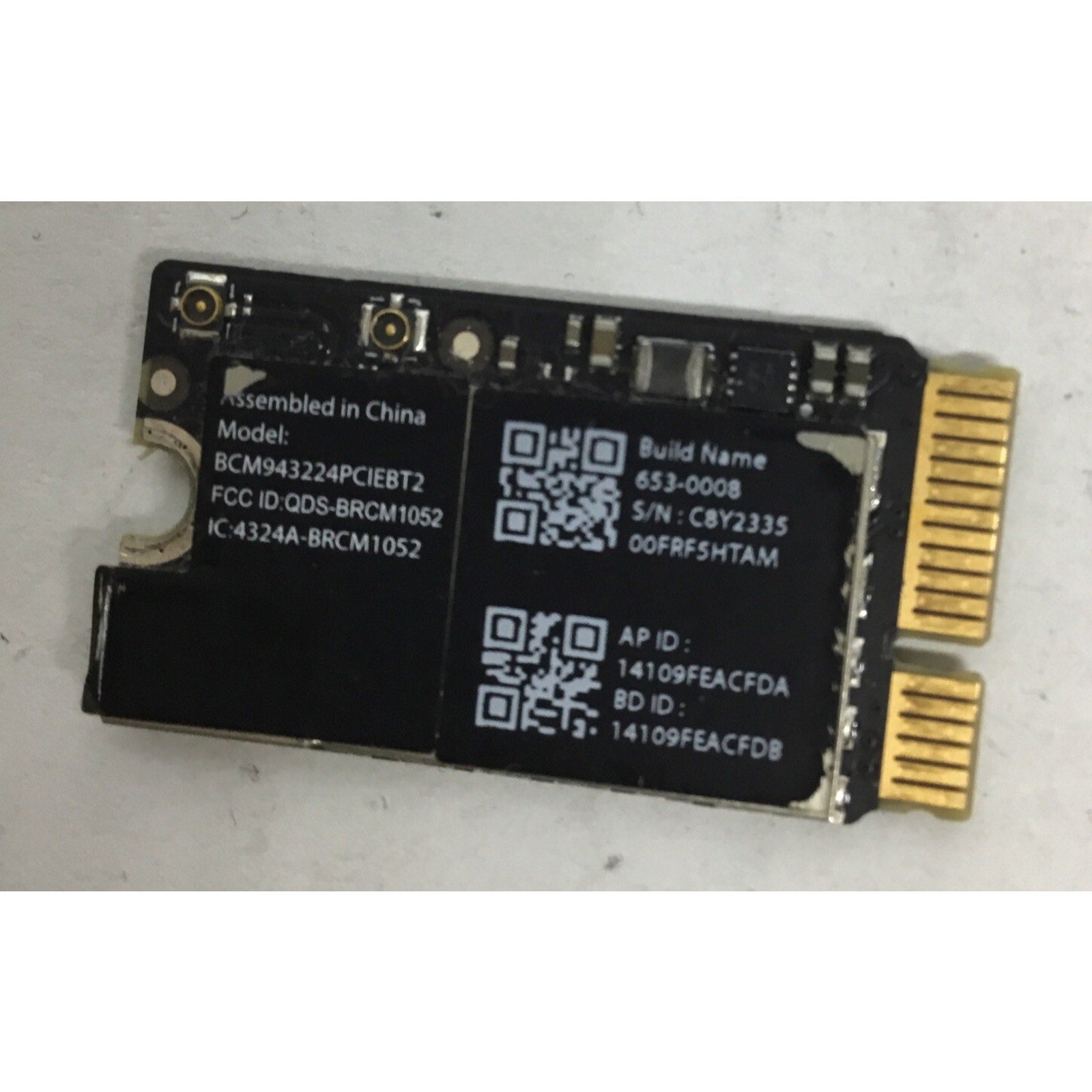 Macbook Air A1466 2012 AirPort Wireless Network Card BCM943224PCIEBT2 653-0008