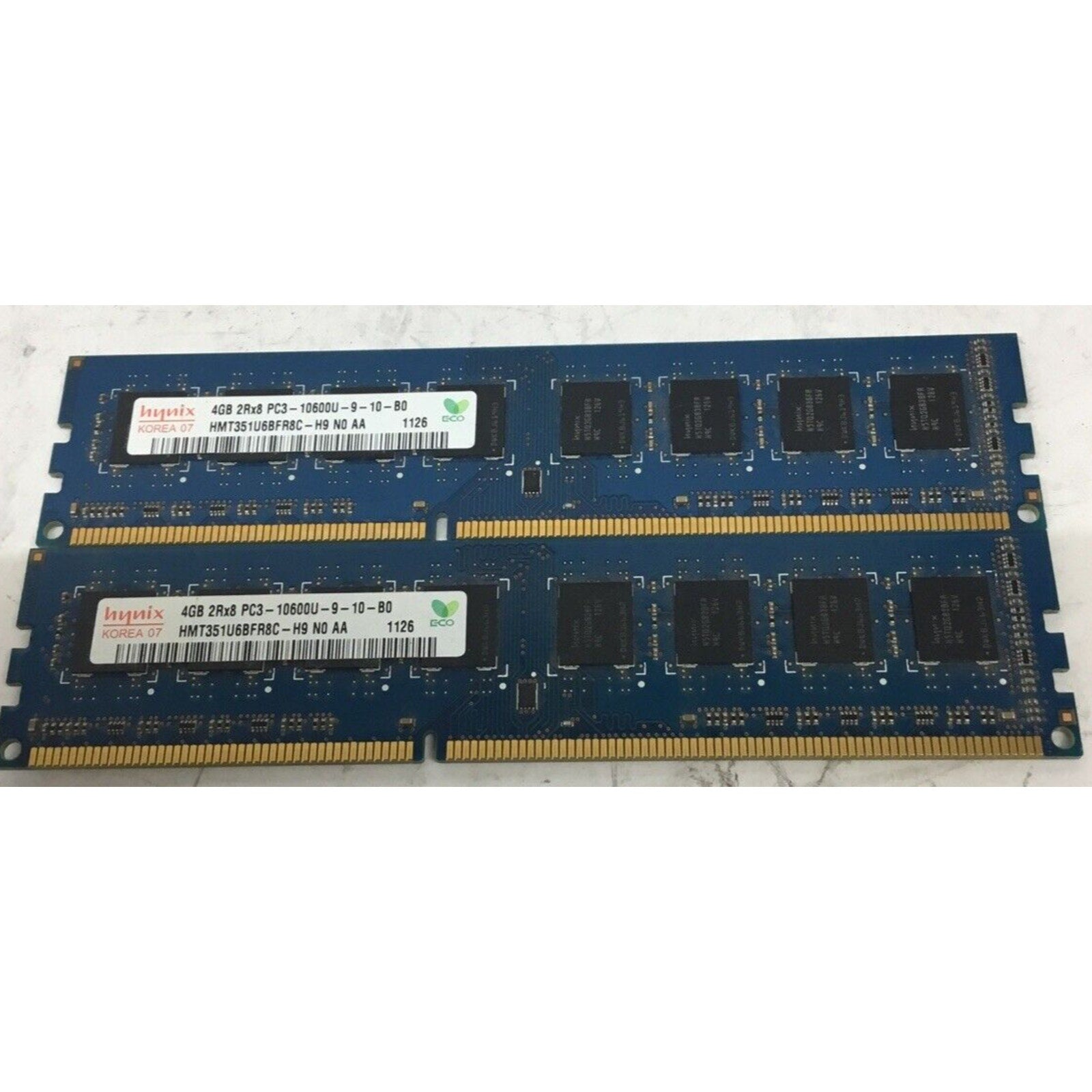 LOT OF 2 Hynix 4GB DDR3-1333 DIMM HMT351U6CFR8C-H9 Desktop Memory RAM