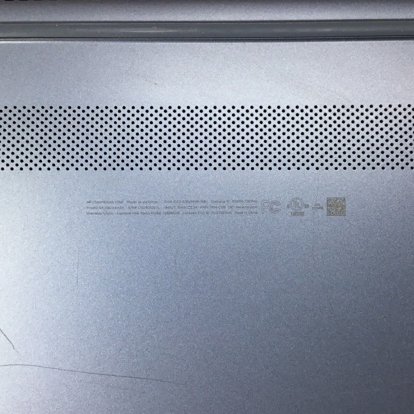 HP Chromebook x360 14-DA0011DX Touch Laptop i3-8130U 8GB RAM 64GB - For Parts