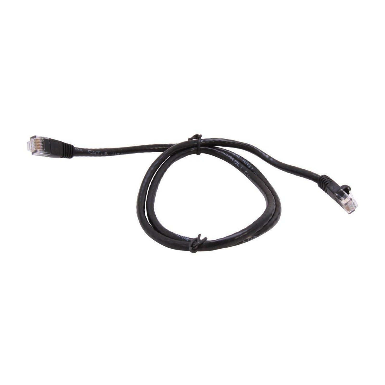 Coboc CY-CAT6-03-BK 3ft 24AWG Snagless Cat6 Stranded Copper Patch Cord - Black